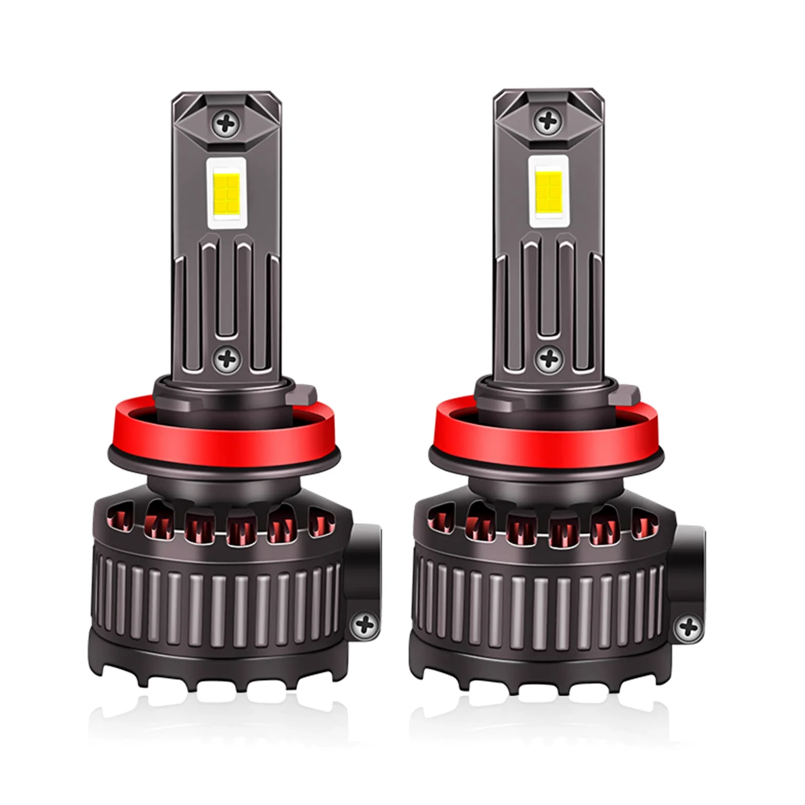 Bombillas LED 60000LM 6000K, 300 % De Brillo, Bombilla LED, Kit De Conversión De Faros LED Superbrillantes, Paquete De 2,H7
