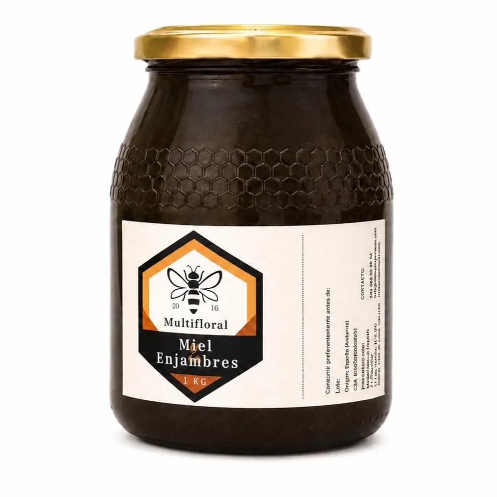 Miel Natural Pura Artesanal Multifloral 1 kg Asturias España