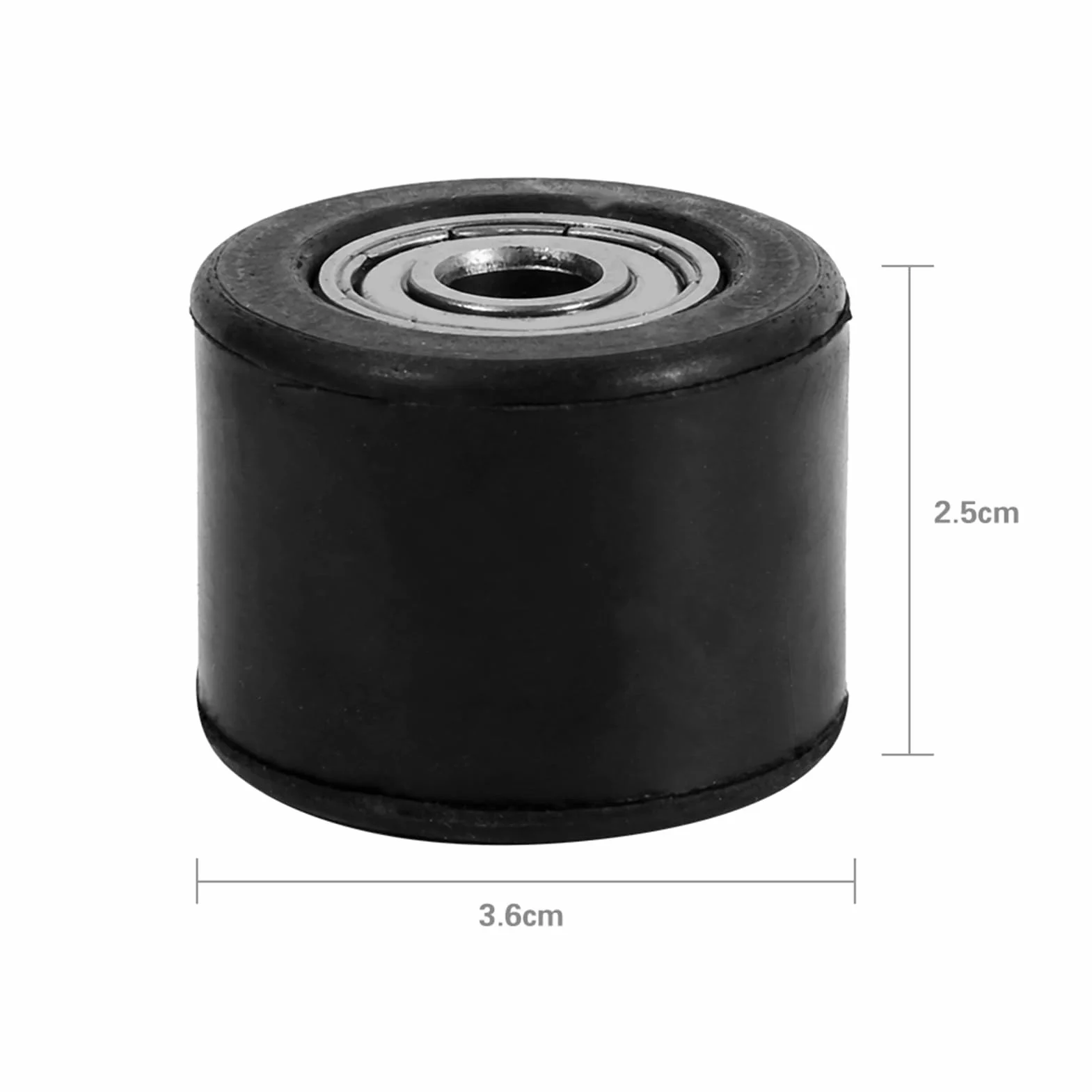 Guía del Tensor del Rodillo de Cadena,8mm Guía de Rueda de Polea Tensora de Rodillo de Cadena de Caucho Hierro,para Motocicleta Mini Bicicleta ATV