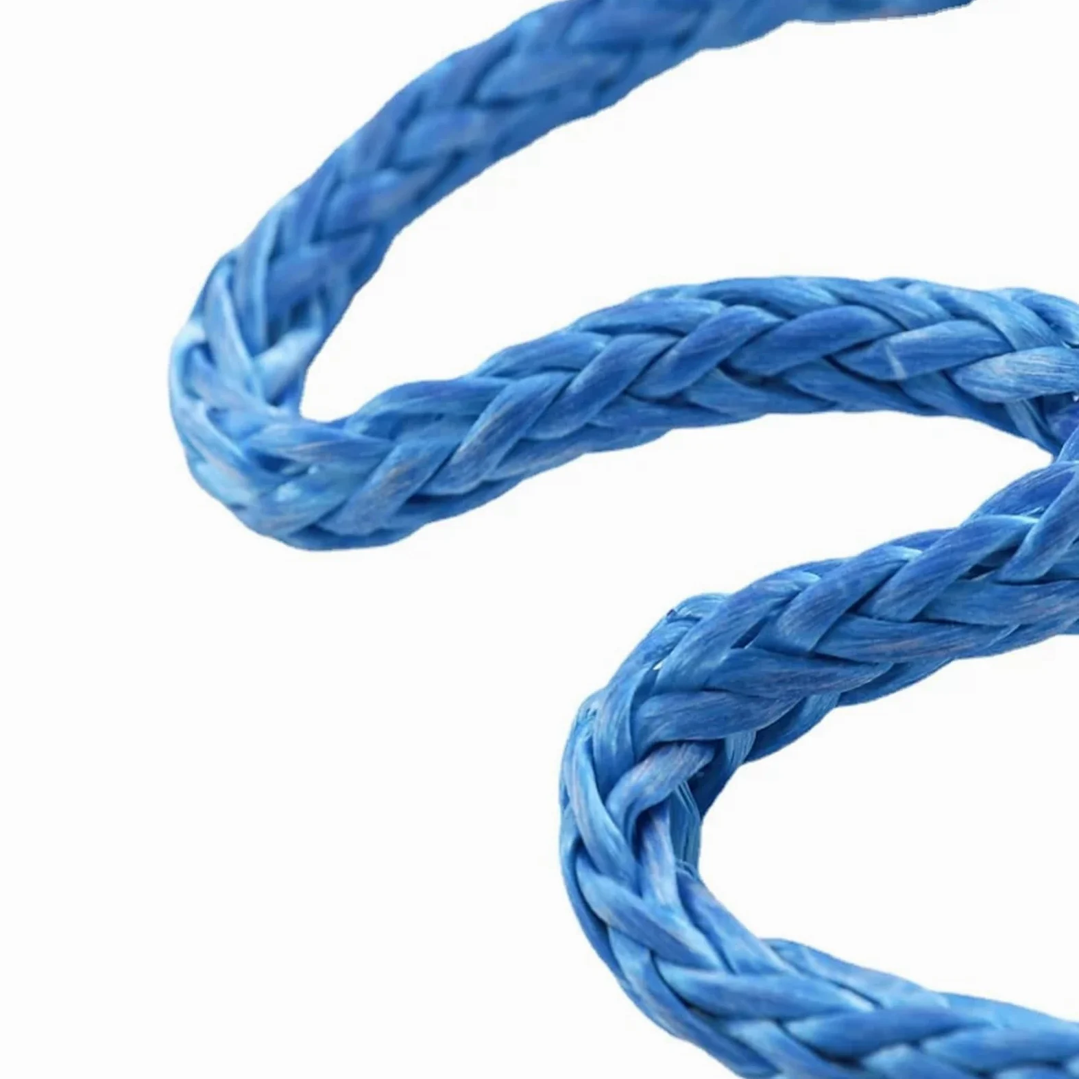 Cuerda De Remolque Cable de cabrestante sintético de Repuesto for emergencias de Coche, camión, Barco, 26 MX 8 mm, 12 hebras(Blue)