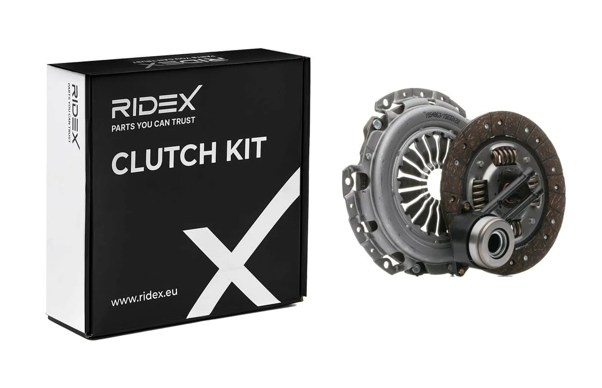 RIDEX 479C0595 Kit de embrague con placa de apriete de embrague con desembrague central con plato de embrague Compatible con FORD Fiesta Mk6 Hatchback CB1, CCN, JA8, JR8