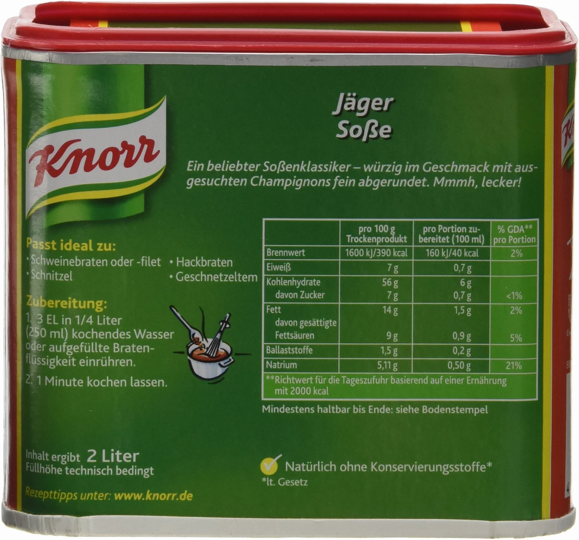 Knorr Jager salsa 2 litros