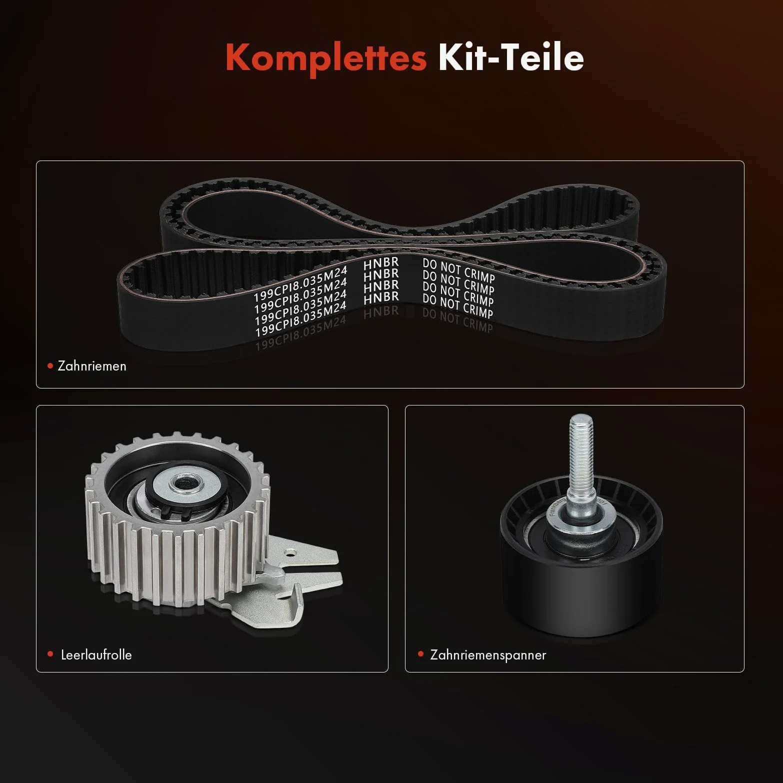 Frankberg Polea tensora del kit de correa de distribución K015684XS | Compatible con: Ducato Van 250, Giulietta 940, Plataforma plana/chasis Doblo 263, Giulietta caja/hatchback 940
