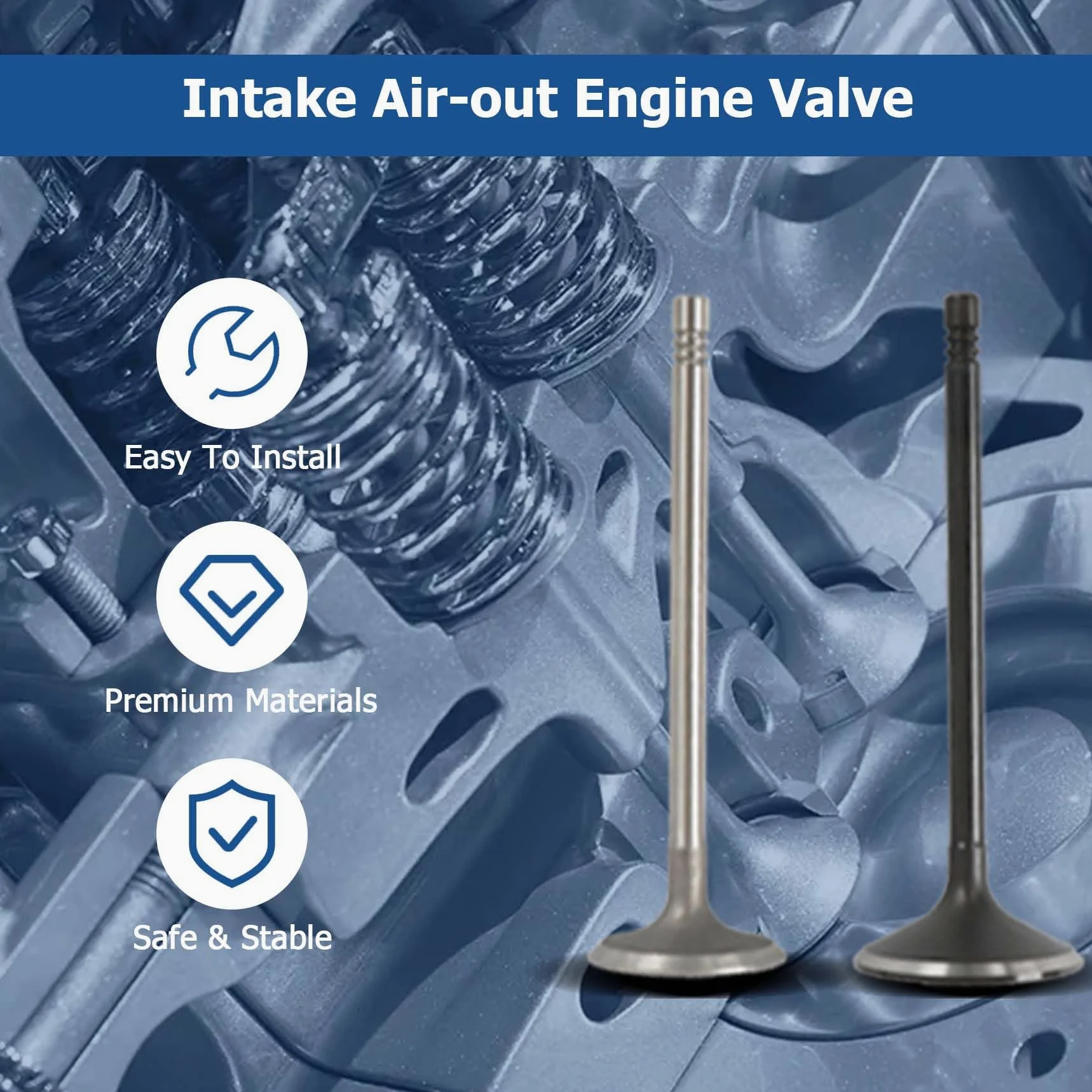 WFLNHB Válvulas de admisión de aire de motor de repuesto para GM 2.0L 2.2L 2.4L Ecotec DOHC