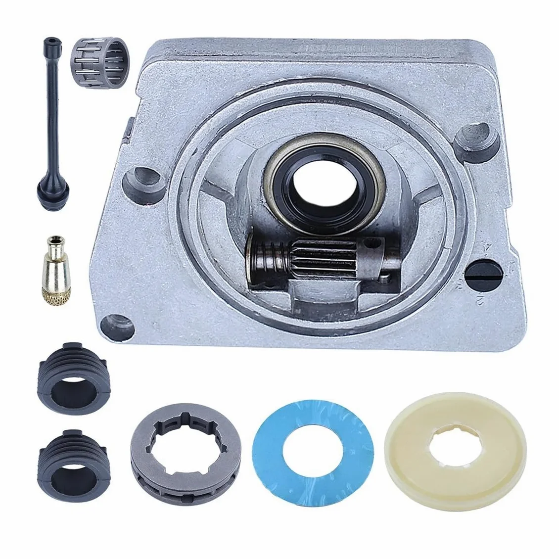 Kit de Engranaje helicoidal de piñón de llanta de engrasador de Bomba de Aceite Compatible para motosierras 61 66 266 XP 268 272 272XP