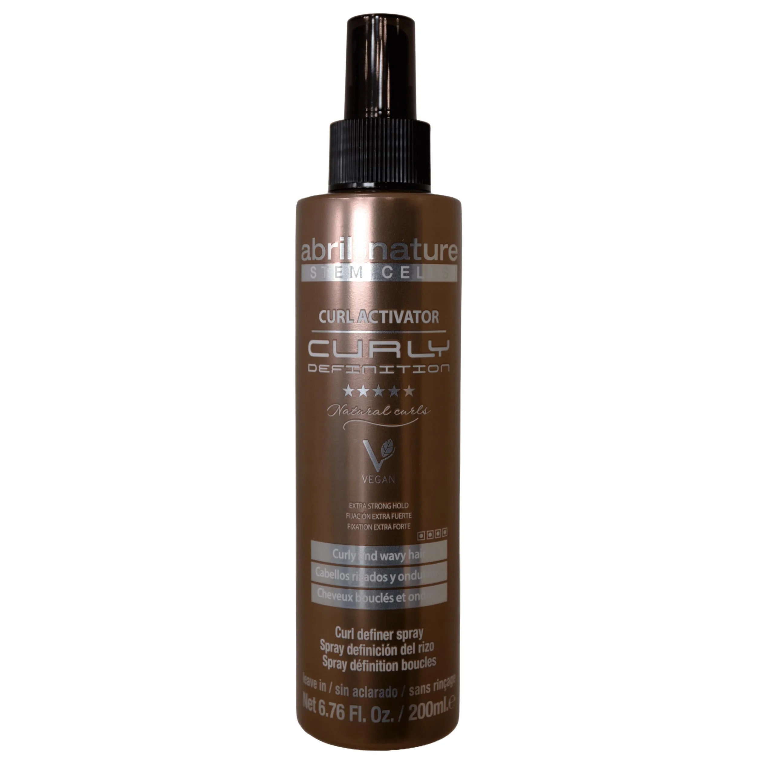 Abril et Nature Spray Activador de Rizos Curl Activator 200ml Fijación Fuerte Duradera Sin Residuos