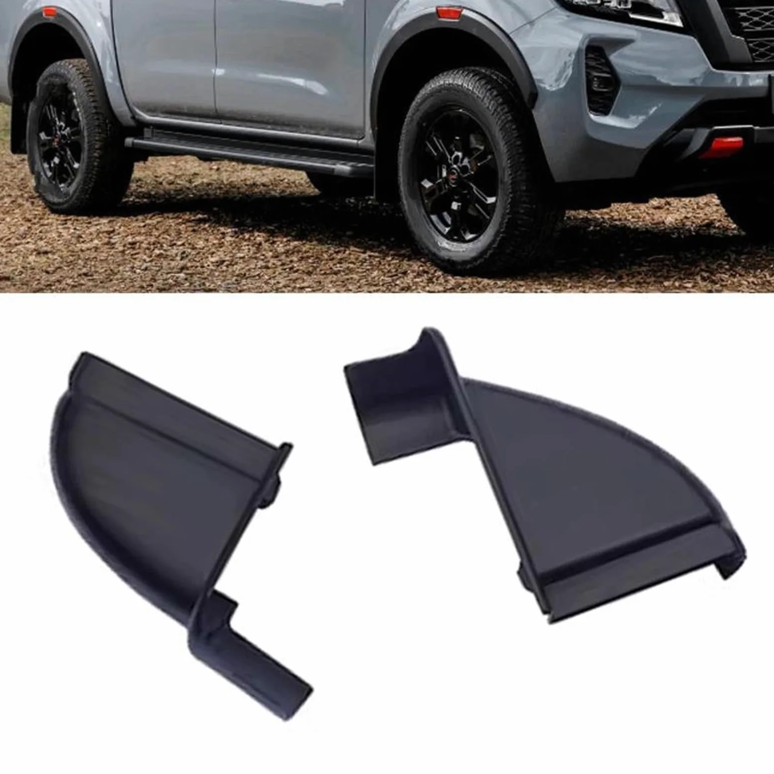 Faldones Laterales Tapa Pedal Estribo Lateral para Nissan para Navara D23 NP300 2015 2016 2017 2018 Piezas Repuesto para Extremos Estribo Faldón Lateral(Rear Right)