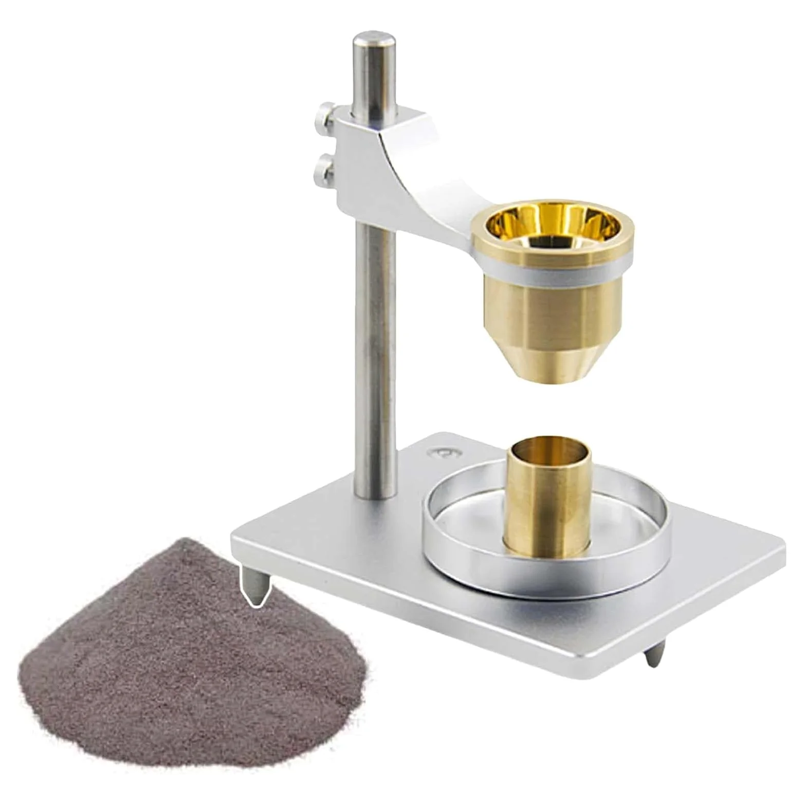 Medidor de Densidad Aparente Hall Flowmeter, Tamaño Pequeño y Fácil de Transportar con Soporte de Altura Ajustable para Probar el Flujo y la Densidad aparente de Polvos Metálicos