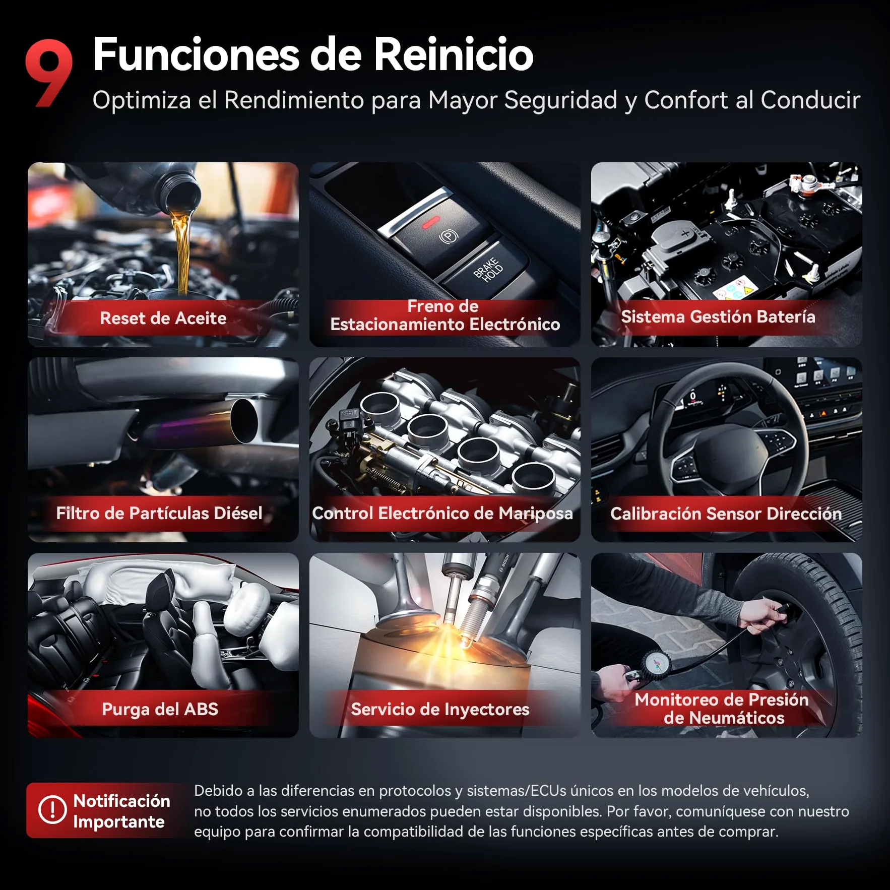 iCarsoft por V2.0 OBD2 Máquina Diagnosis Coche para Porsche/Cayenne/Macan, Escáner de Todo el Sistema, Detector Fallos Coche con 9 Funciones Reinicio, Prueba de Batería, Actualización de por Vida