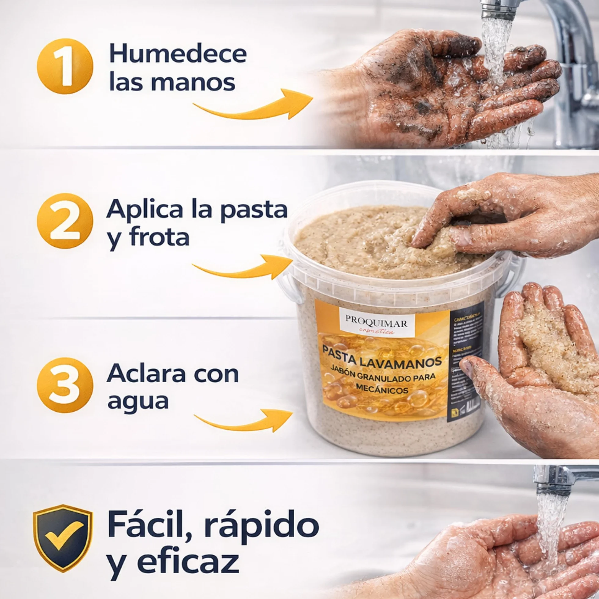 Pasta Lavamanos Profesional 5L – Jabón Granulado para Mecánicos – Limpieza Profunda sin Disolventes – Uso Industrial
