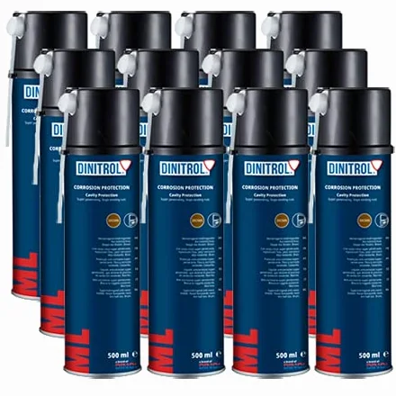 DINITROL ML - Cera perforadora (12 x 500 ml, aerosol con boquilla de extensión)