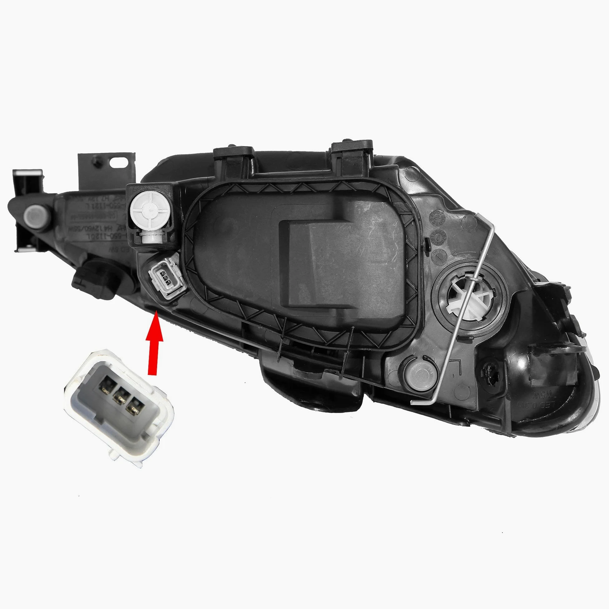 BESTPRICE 2x faros Faros delanteros Faros principales izquierda + derecha Compatible con PEUGEOT 206 CC (2D), 206 Hatchback (2A/C), 206 SW (2E/K)