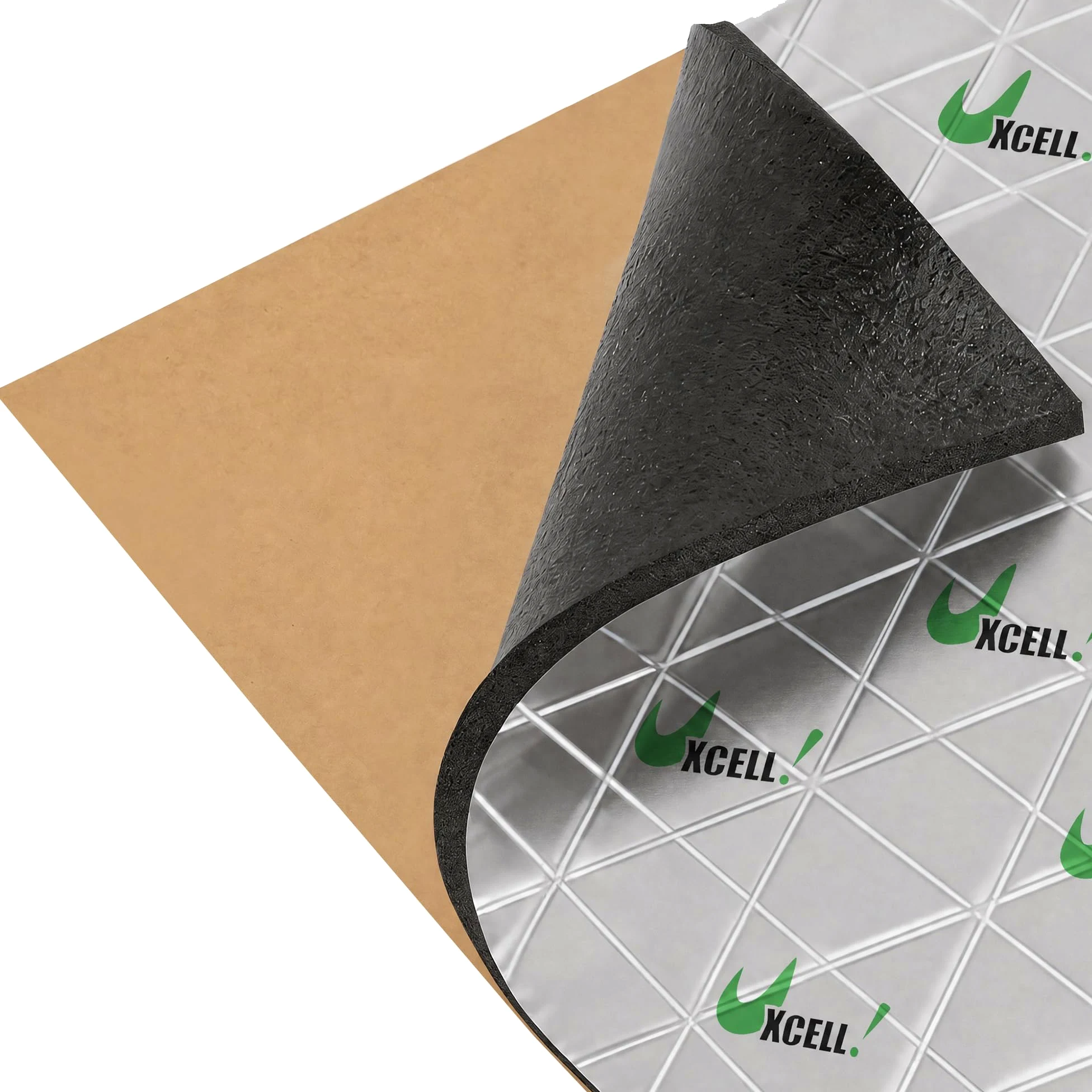 sourcing map 200cm x 50cm Vehículo Insonorizante Forro Aluminio Papel Adhesivo 10mm de Espesor Espuma Aislante de Calor Aislamiento Térmico Acústico Amortiguación de Sonido 1㎡
