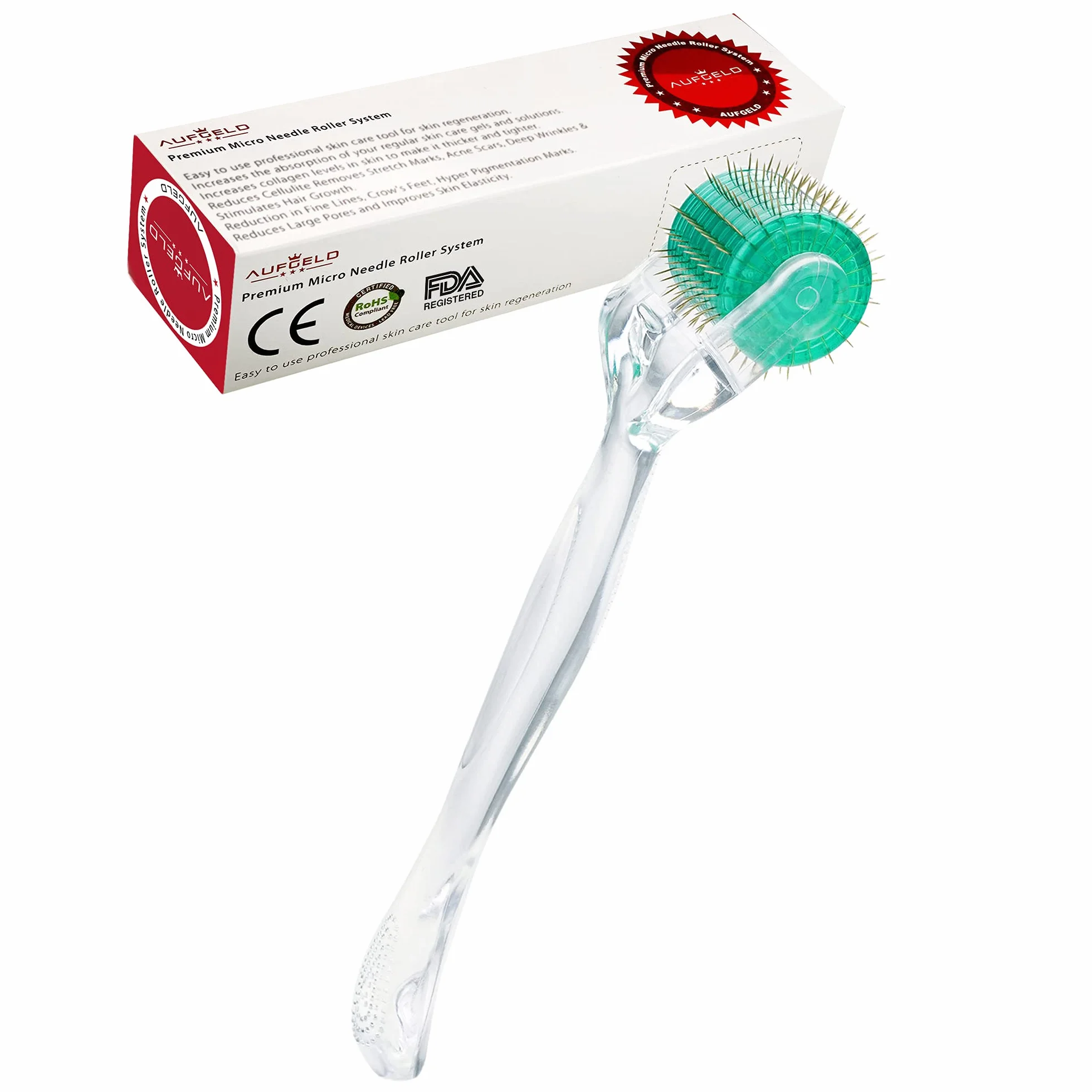 Rodillo 192 agujas 3.0mm titanio microaguja cuidado piel arrugas pérdida cabello