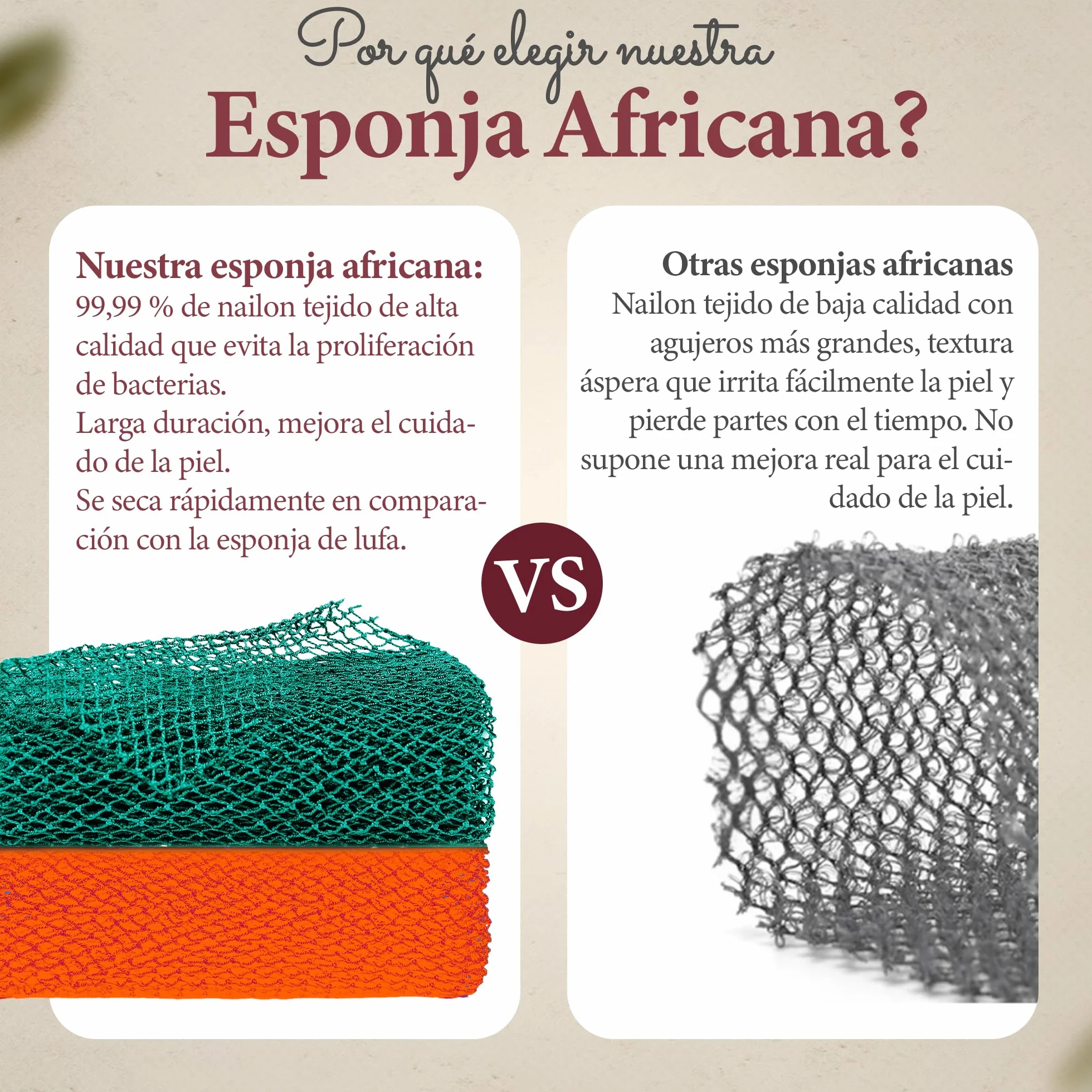 Esponja Africana Auténtica Ghana Exfoliante Corporal Ducha Baño con Cordón Red Malla Larga para Cuerpo y Espalda Piel Suave Azul