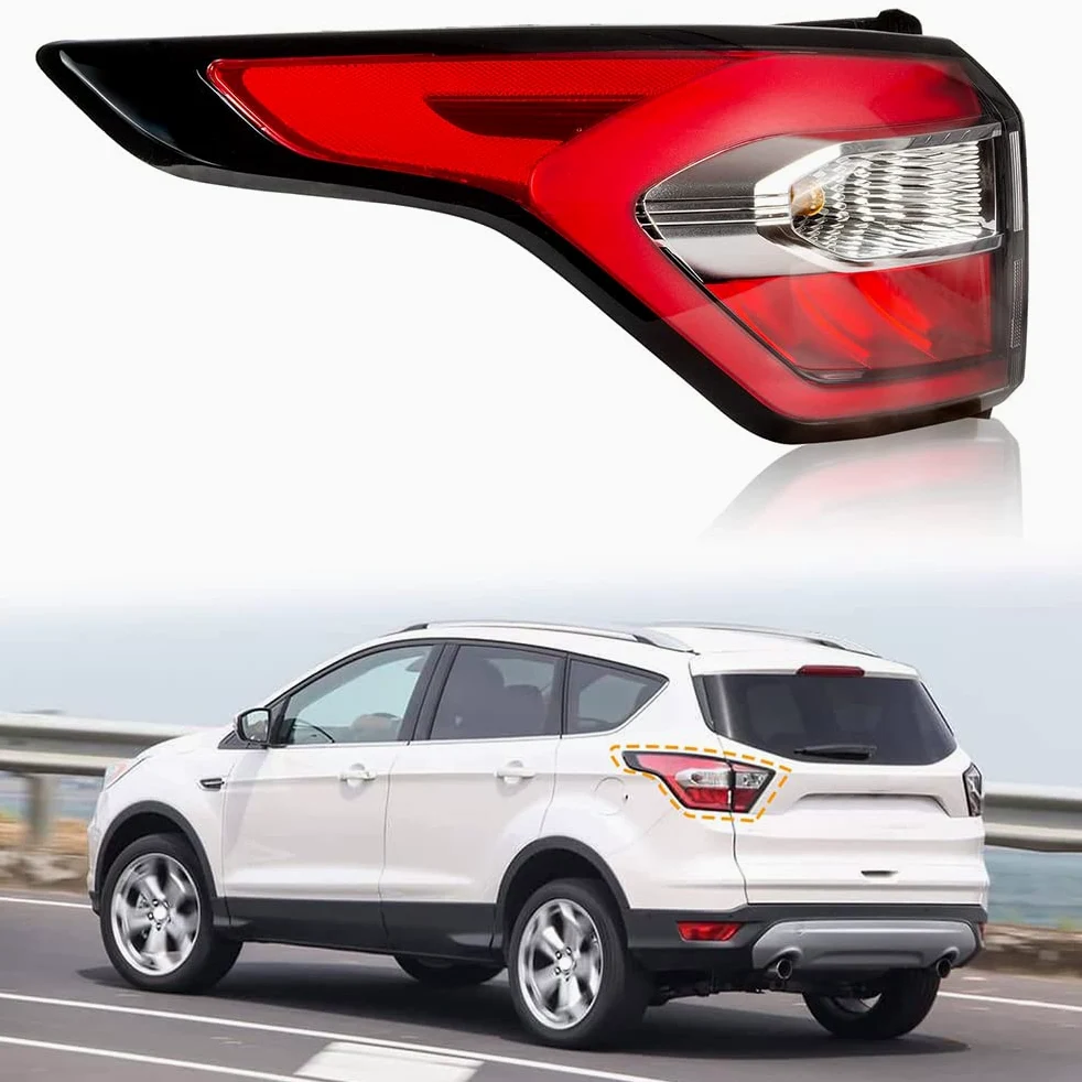Coche Montaje De luces Traseras Para Ford Kuga 2017 2018 2019, lámpara trasera Luz Indicadora De Señal De Giro Coche Faro Trasero Accesorios, outside-left