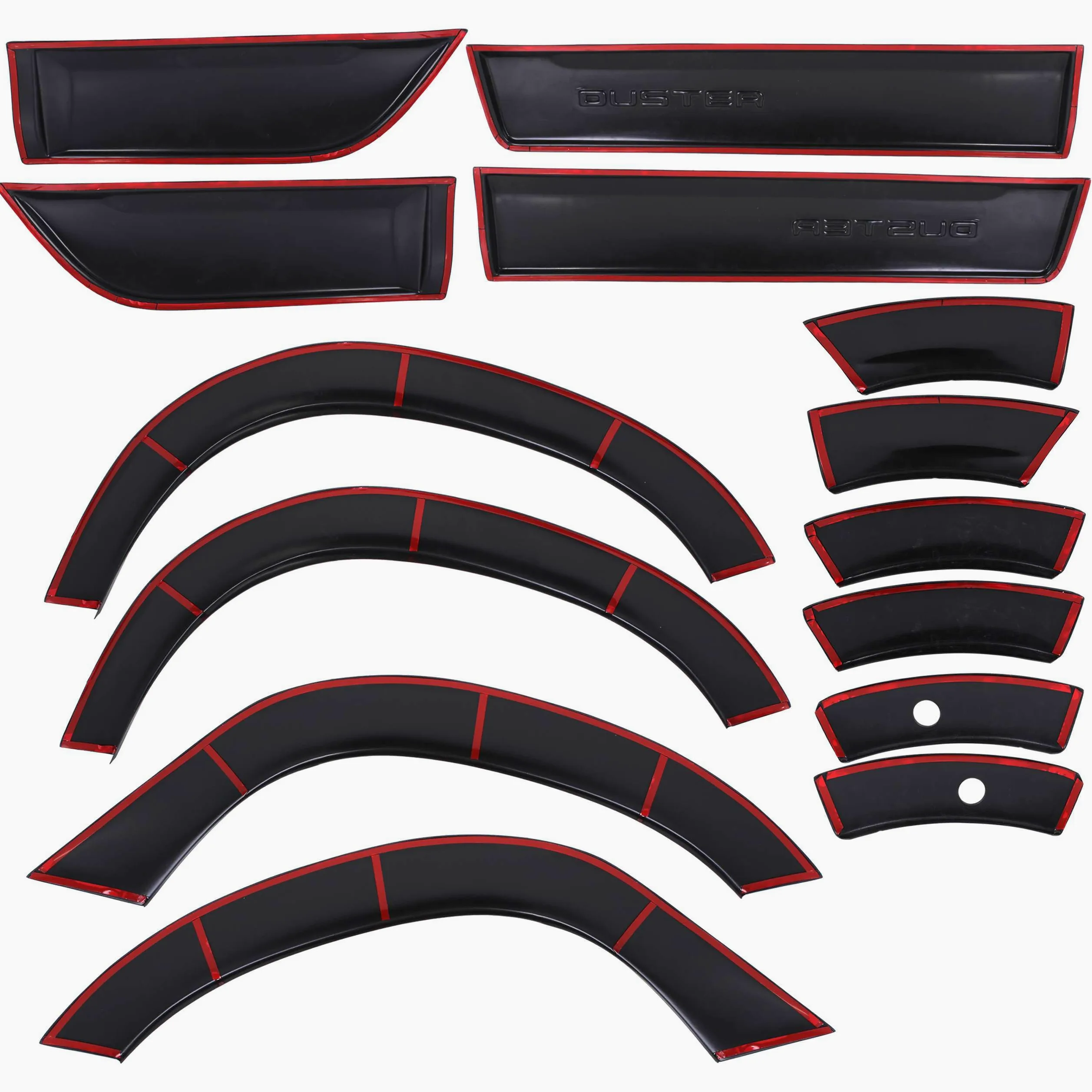 INLY 14 Piezas uardabarros del Paso de Rueda Guardabarros del Parachoques Protección del Paso de Rueda ABS Compatible con Dacia Duster (2018-2024)