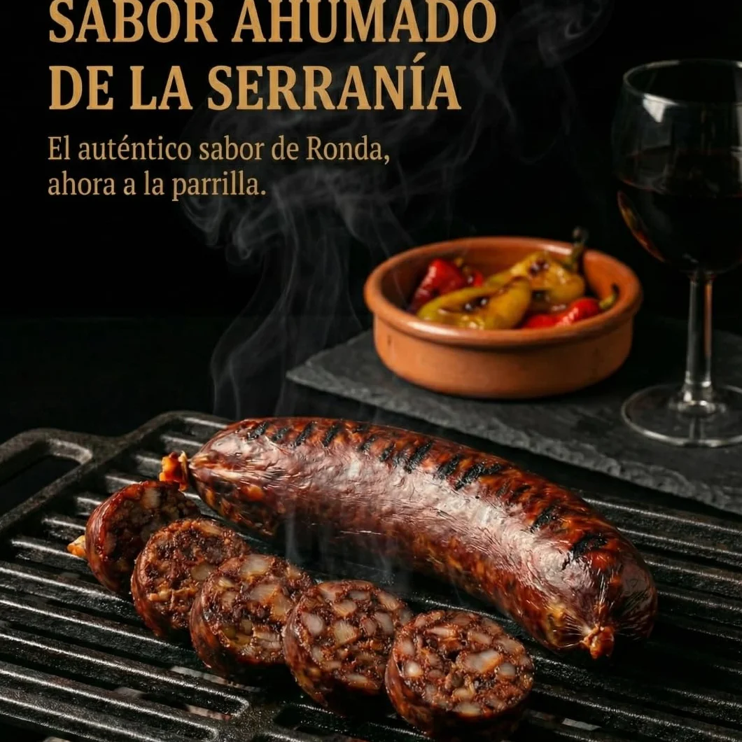 Morcilla Rondeña 350g – Embutido Andaluz Artesano Sin Gluten Sin Lactosa con Pimentón | Melgar