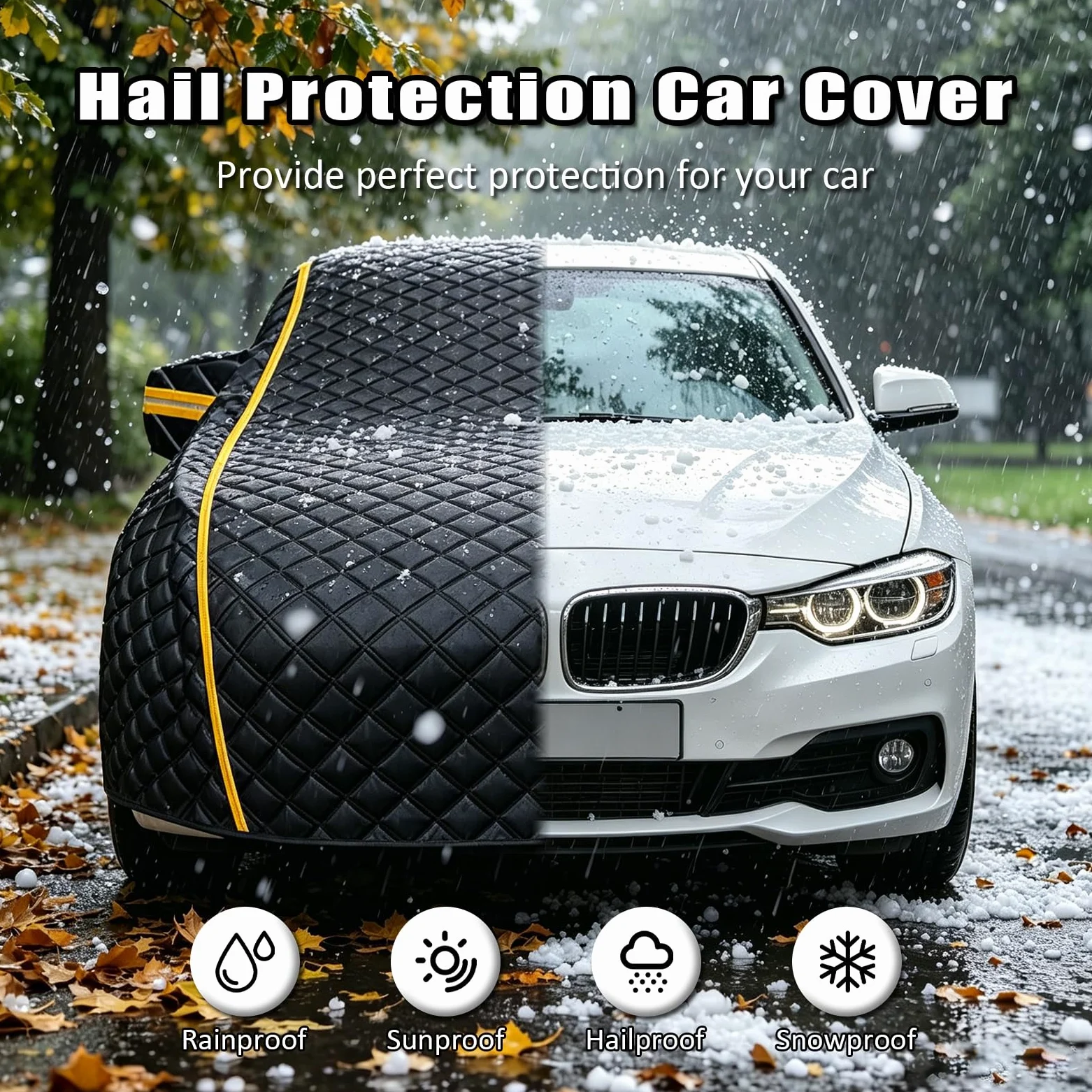 Funda Coche Antigranizo para Audi A7 (4G/4K) (2010-2024), Funda Coche Exterior Impermeable Resistente A La Nieve, A Los Rayos UV y Arañazos, Protección para Todo Tipo de Clima jt6