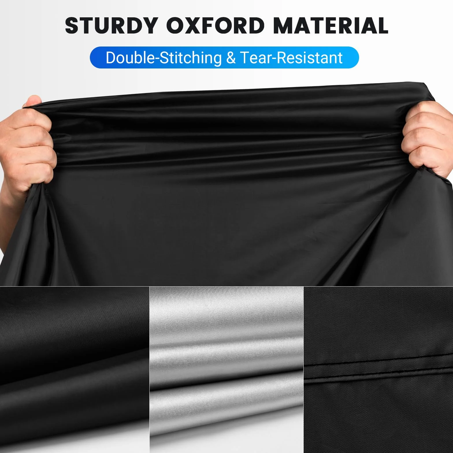 Favoto Funda para Moto Impermeable XXXXL Cubierta de Motocicleta Protectora al Aire Libre a Prueba de Polvo Sol Lluvia Viento Nieve con Tiras Reflectantes Negro 295x102x122cm