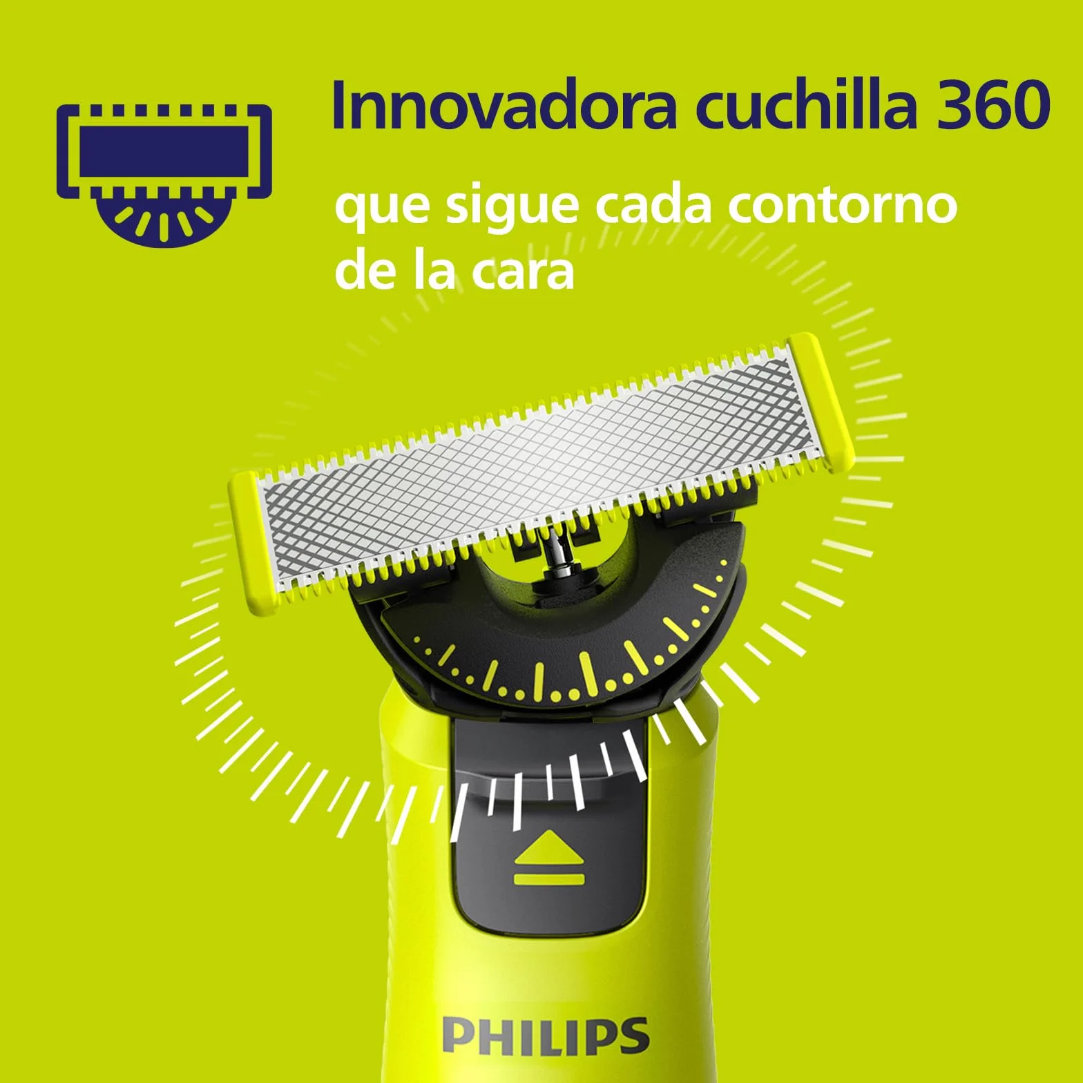 Philips OneBlade Original 360 cuchillas, compatibles con todos los mangos OneBlade y Pro, 3 unidades (modelo QP430/60)