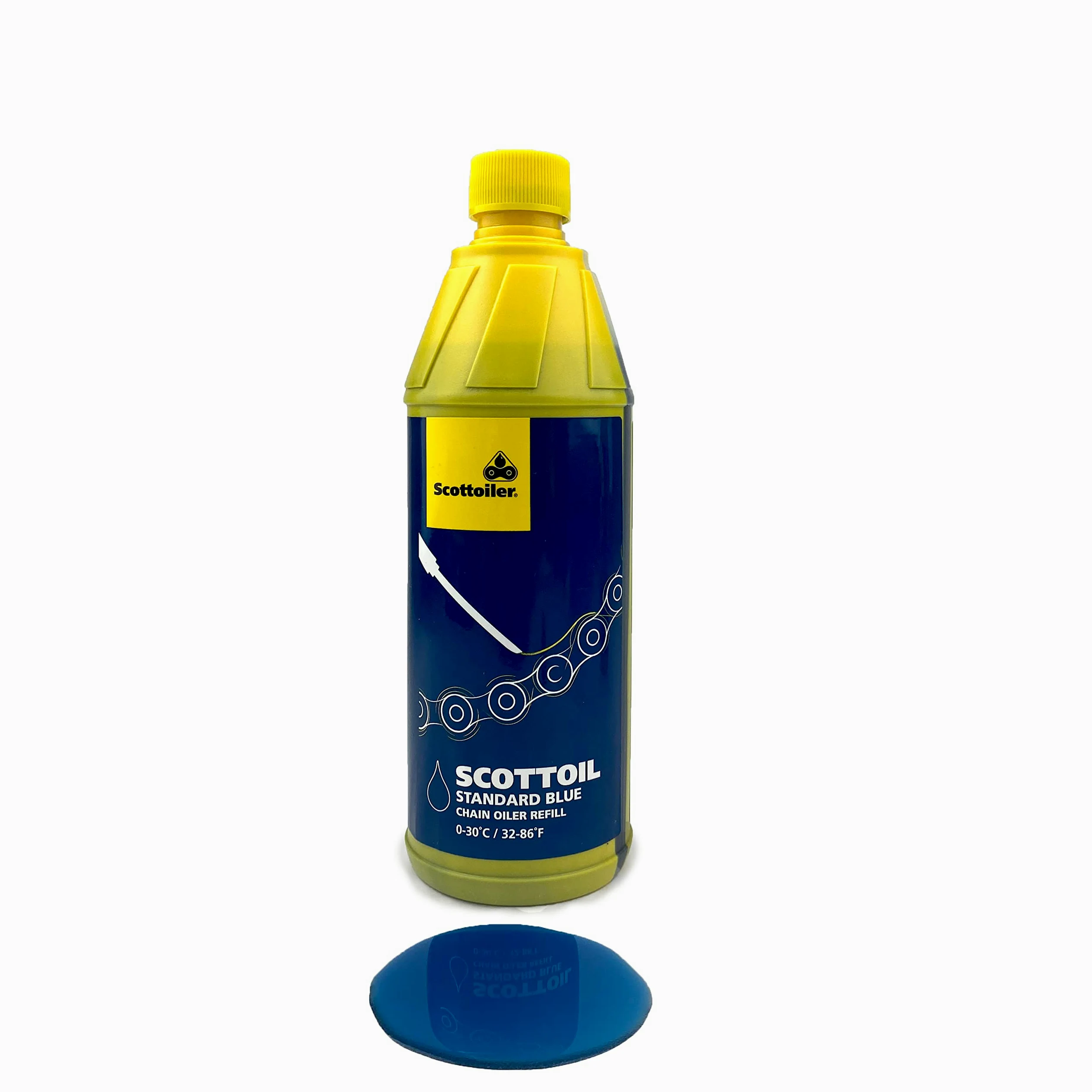 Scottoiler Essentials - Micro-vSystem - Lubricador Automático de Cadena de Motocicleta con Extensor de Alcance Traveller y Recarga de 500ml de Scottoil Azul Estándar - BUNDLE Kit de Largo Alcance