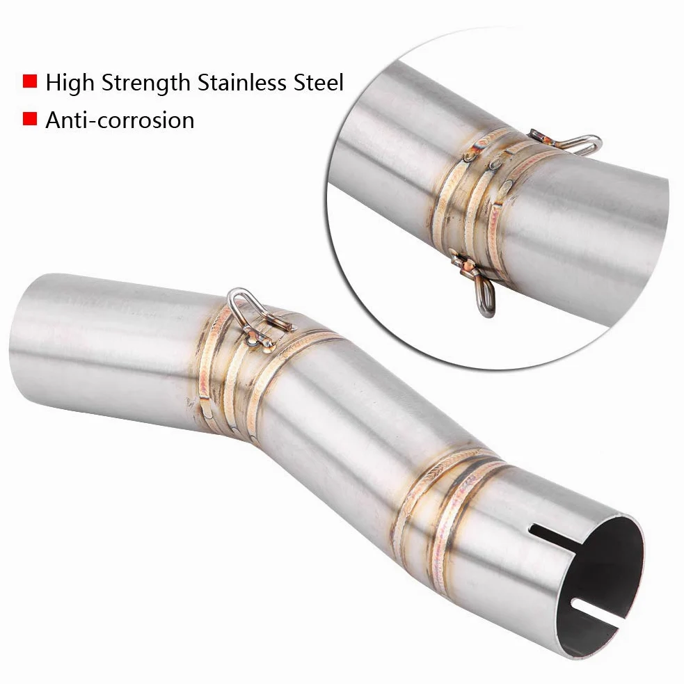Tubo medio de escape de 51 mm Sistema de escape completo de la motocicleta Conexión de tubo medio de ventilación Conectar para GSX- R600/GSX-R750(K7)