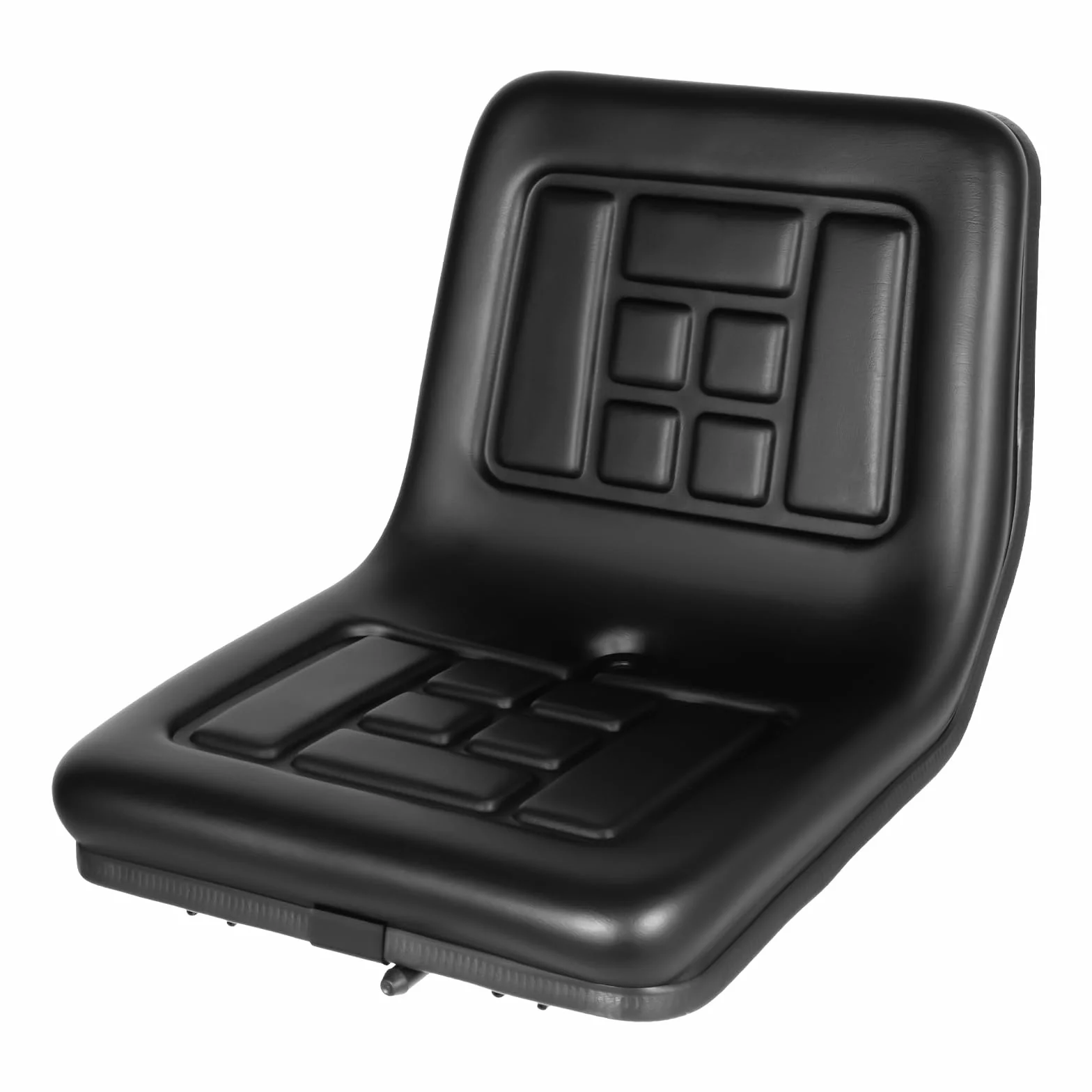 Asiento de tractor universal con respaldo, piel de PVC impermeable, 44,5 x 35,5