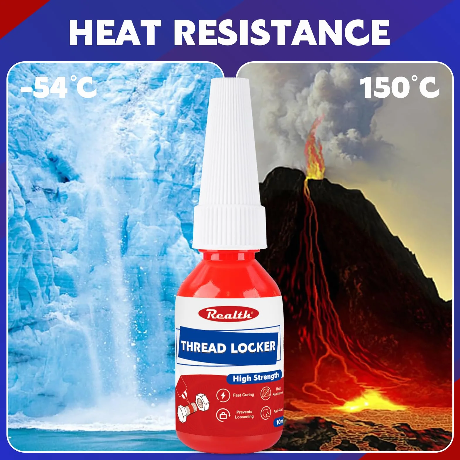 Fijador de Tornillos Baja | Púrpura 10ml | Tornillos de Tuercas de Cierre y Sellado | Thread Lock Contra la Pérdida y las Fugas