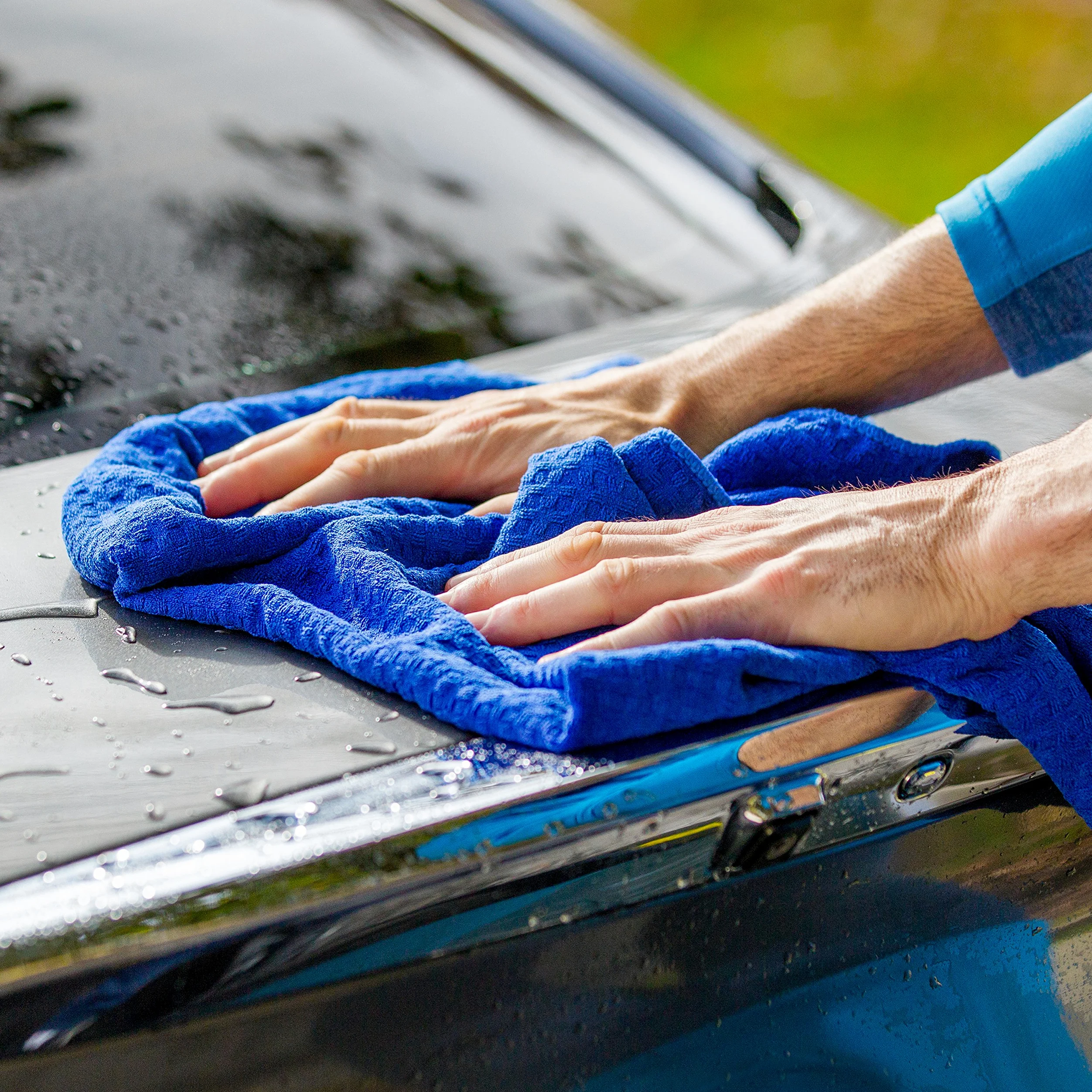 Viking Car Care 912400 - Toalla de Secado de Punto gofre, 7 pies Cuadrados, Color Azul Rey