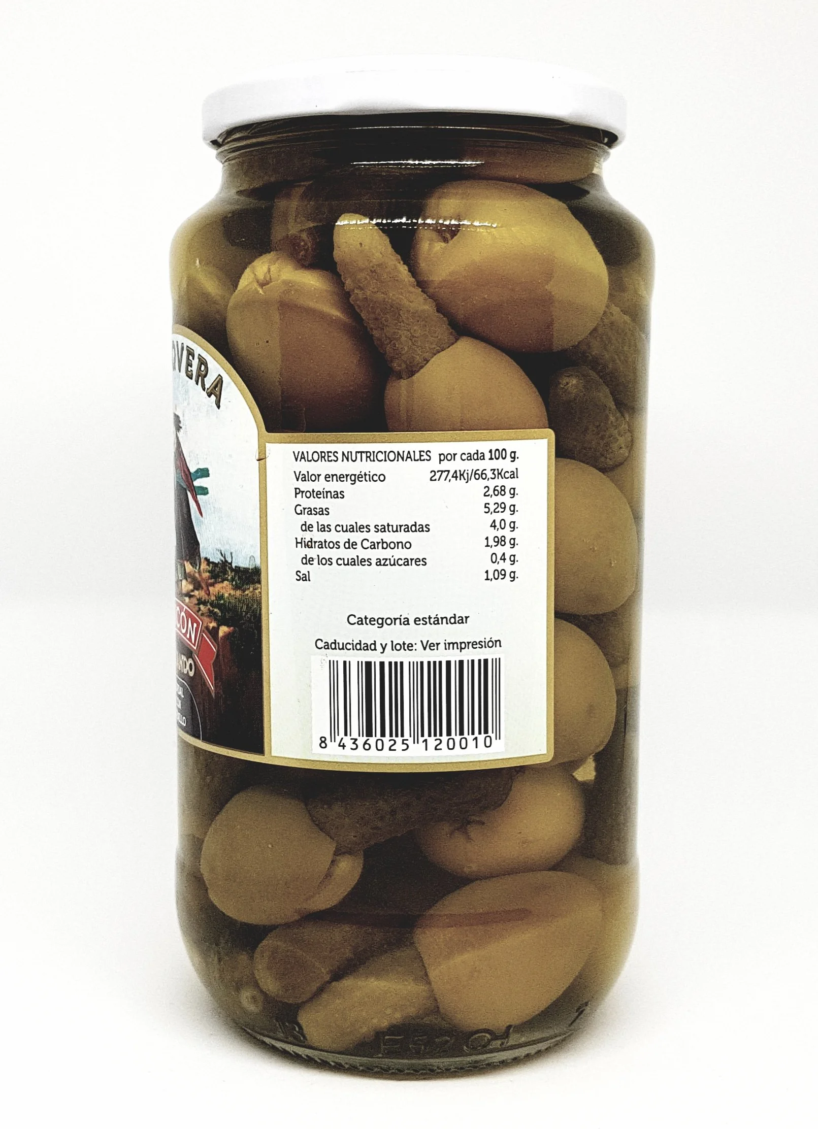 ACEITUNAS GORDAL CON PEPINILLO CHICON 2 x 500 gr