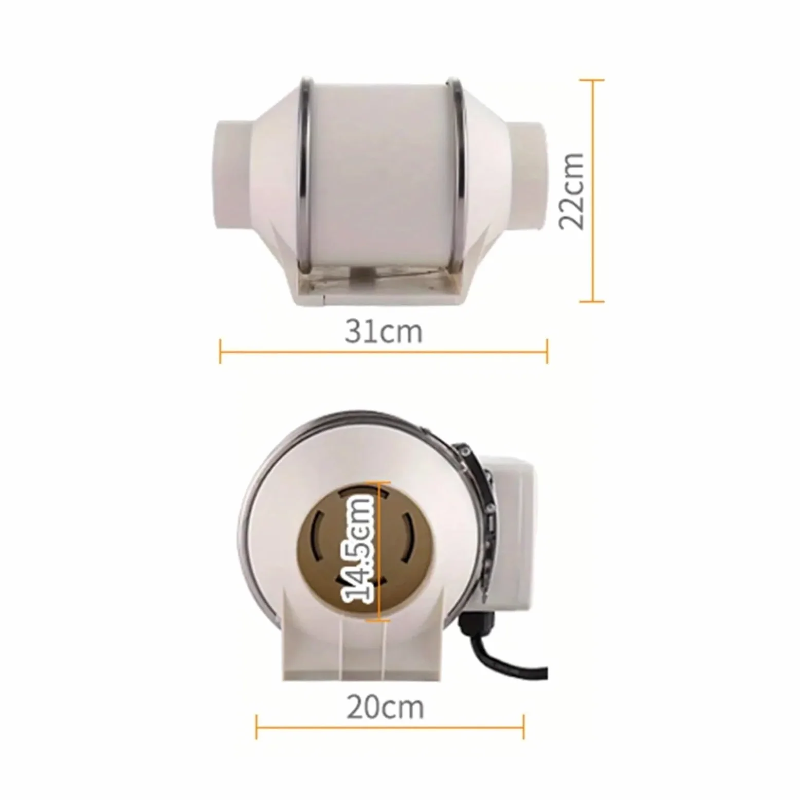 VCHICS Extractor de aire, Ventilador de conducto en línea 4'', 5'' y 6'', ventilador extracción silencioso for conductos Para baño/garaje/hogar(4 Inch)