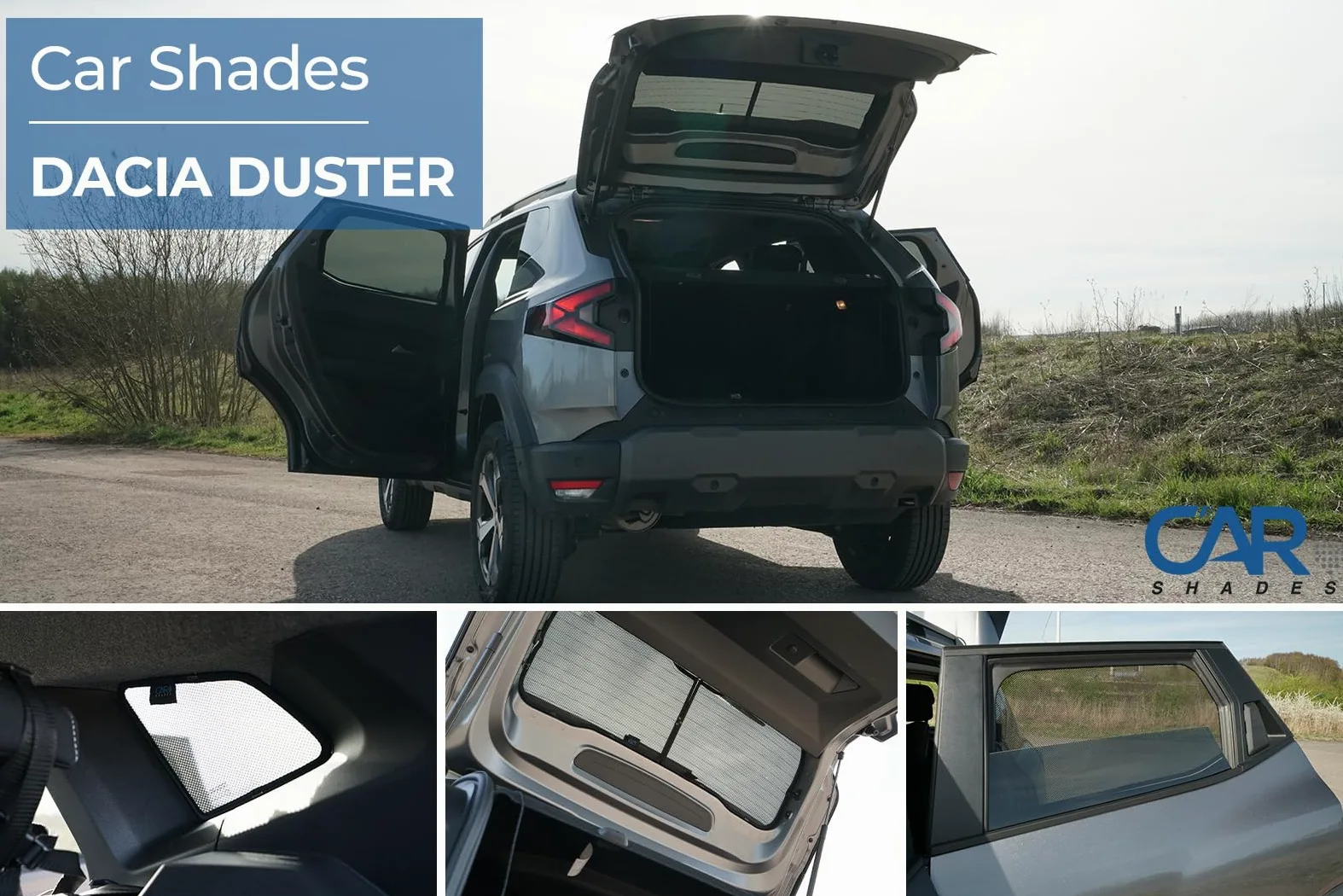 Cortinillas Parasol a Medida Compatibles con Dacia Duster III 2024- 6 Partes