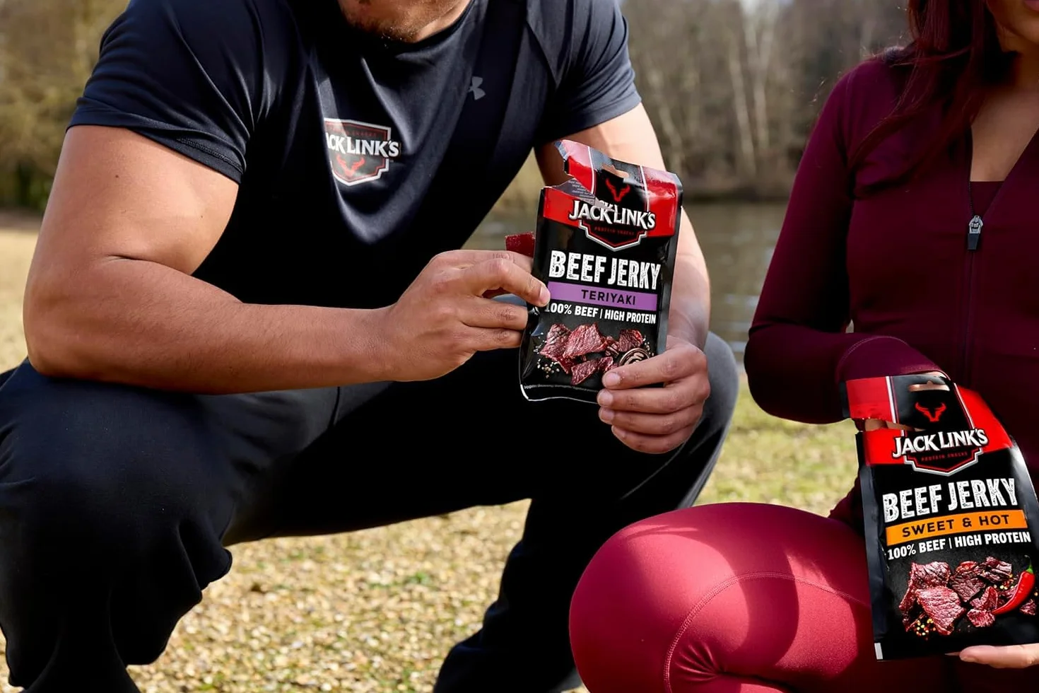 Jack Link’s Beef Jerky Sweet & Hot MrBeast Edition Pack de 12 Snack Alto en Proteína Carne de Vacuno Deshidratada