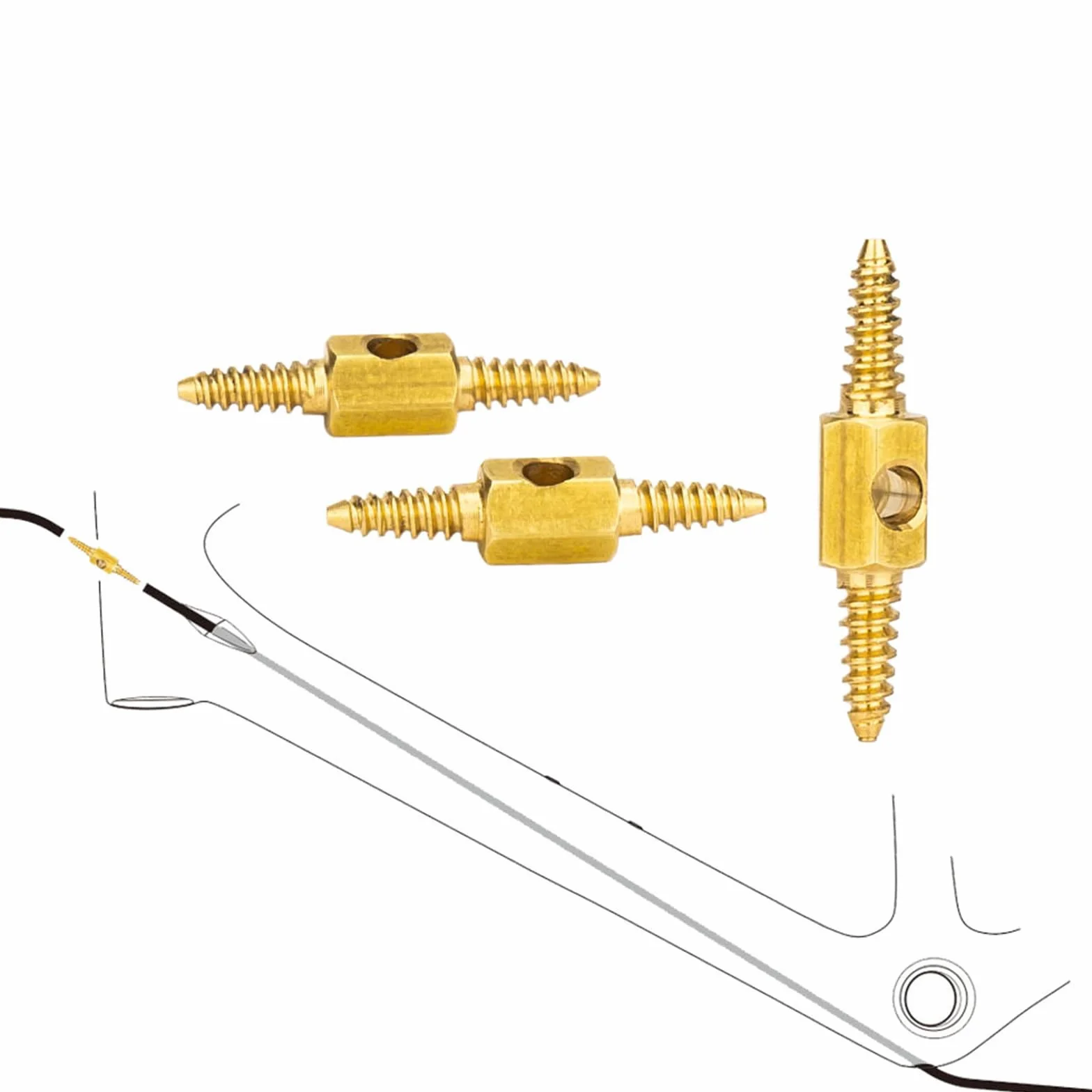2/4 piezas de herramientas de enrutamiento de cables internos para bicicletas de carretera, cable de freno, manguera hidráulica, conector adaptador de enrutamiento