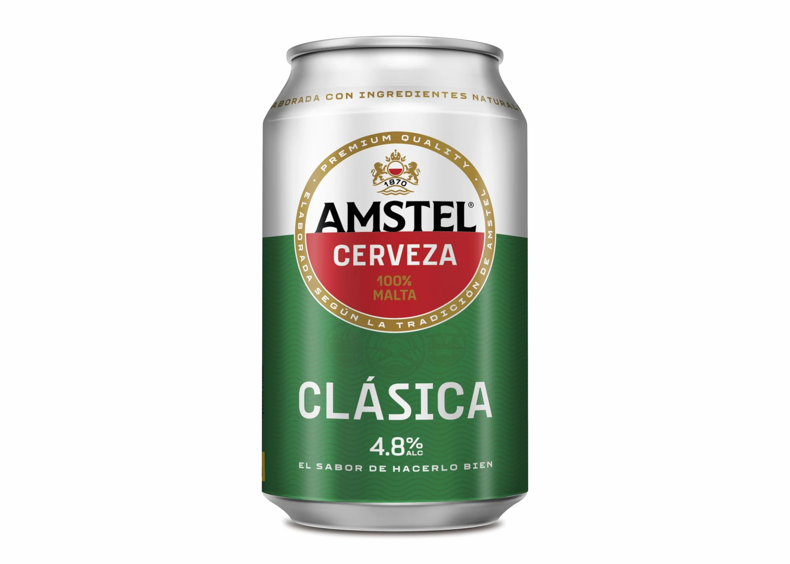 Amstel Clásica Cerveza Lager Pack Lata 24x33 cl