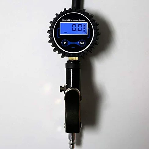 AGAATI Manómetro Digital para neumáticos, inflador de neumáticos con manómetro, Mandril de 200PSI, Compatible con camión/Coche/Bicicleta
