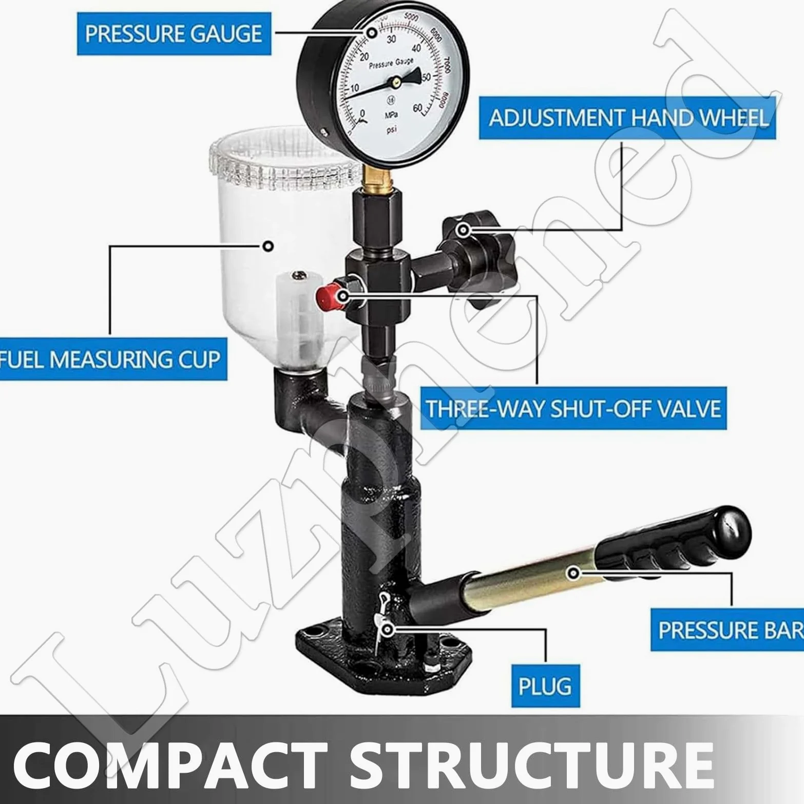 Comprobador de inyectores Common Rail CR-C, Comprobador de inyectores de Carril común Multifuncional S60H, para inyectores diésel,Dispositivo de diagnóstico en Motor Diesel