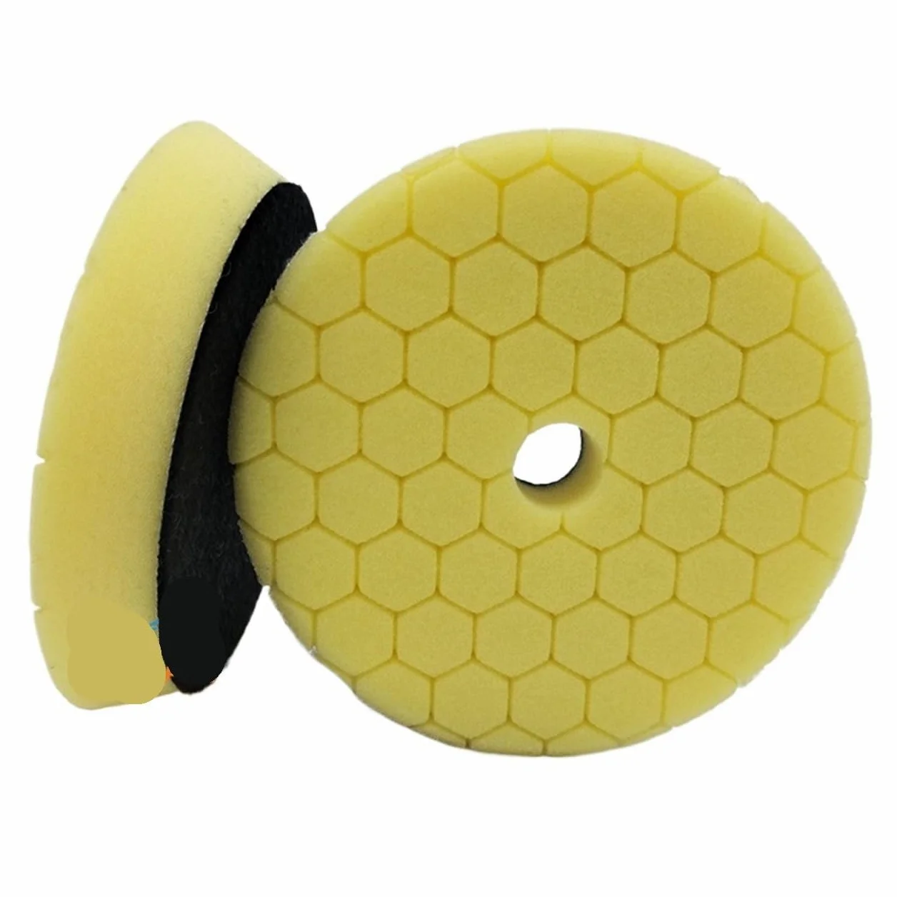 Esponja Pulido para Coche Almohadillas de pulido for coche, esponja espuma 3/5/6 pulgadas, juego almohadillas for pulir herramientas(Yellow x 5pcs,5Inch (125mm))