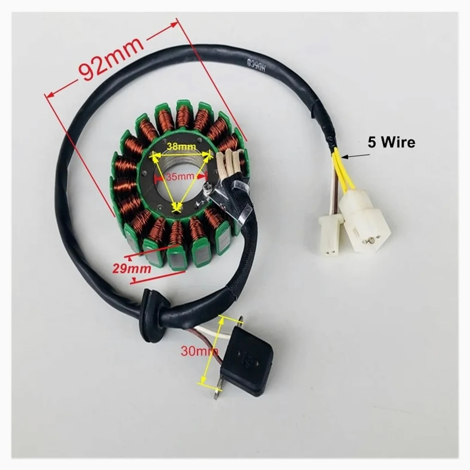 Generador Bobina Estator Magnético Motocicleta 18 Polos 5 Cables PARA Su&zuki AN125 HS125T HJ125T Bobina Estator CC Encendido