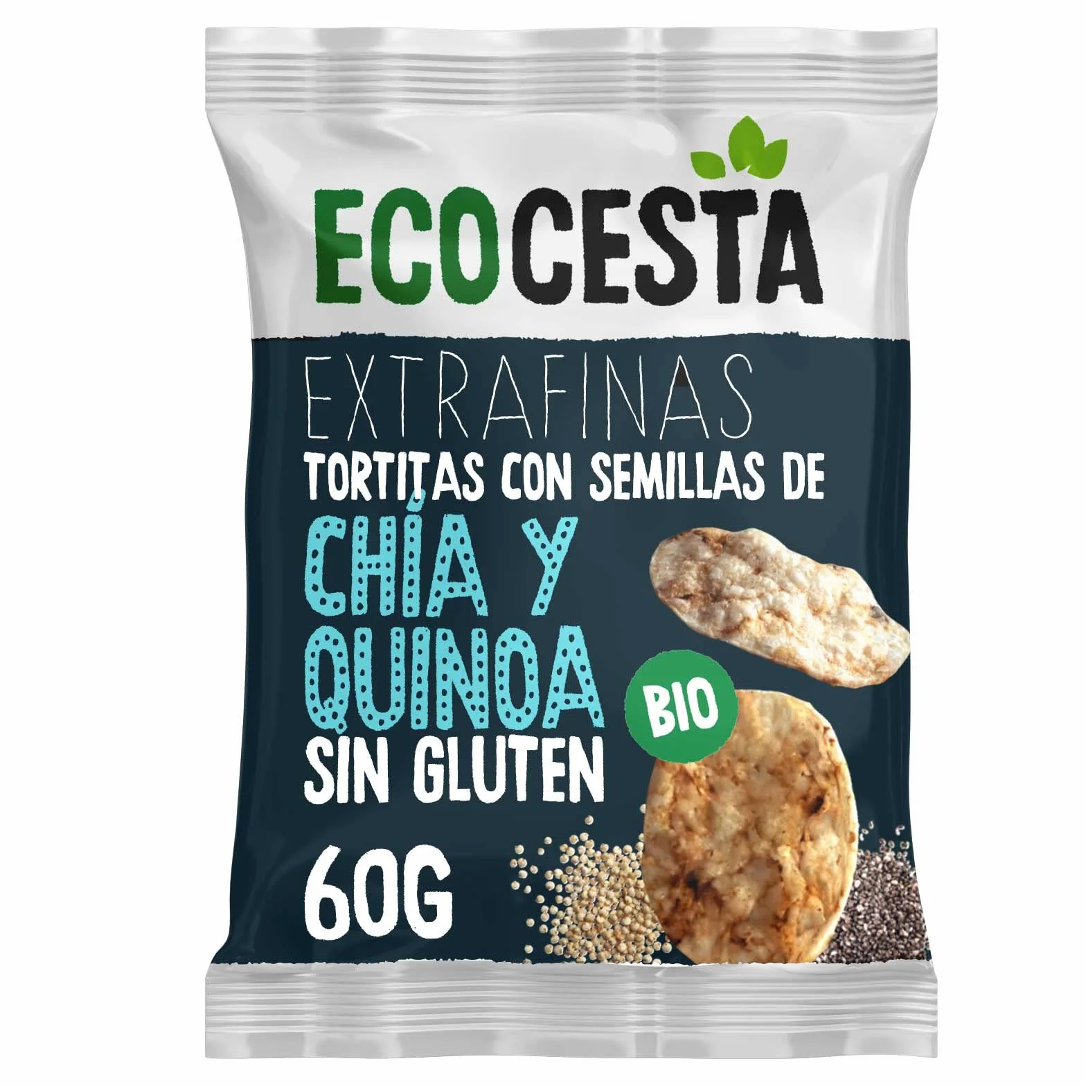 Tortitas de Arroz Integral Extrafinas con Chía y Quinoa BIO Pack 10 x 60 g