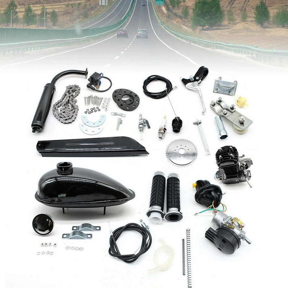 Kaibrite Motor de gasolina de 2 tiempos, motor auxiliar de 80 cc, para bicicleta de montaña, de carretera, cruiser