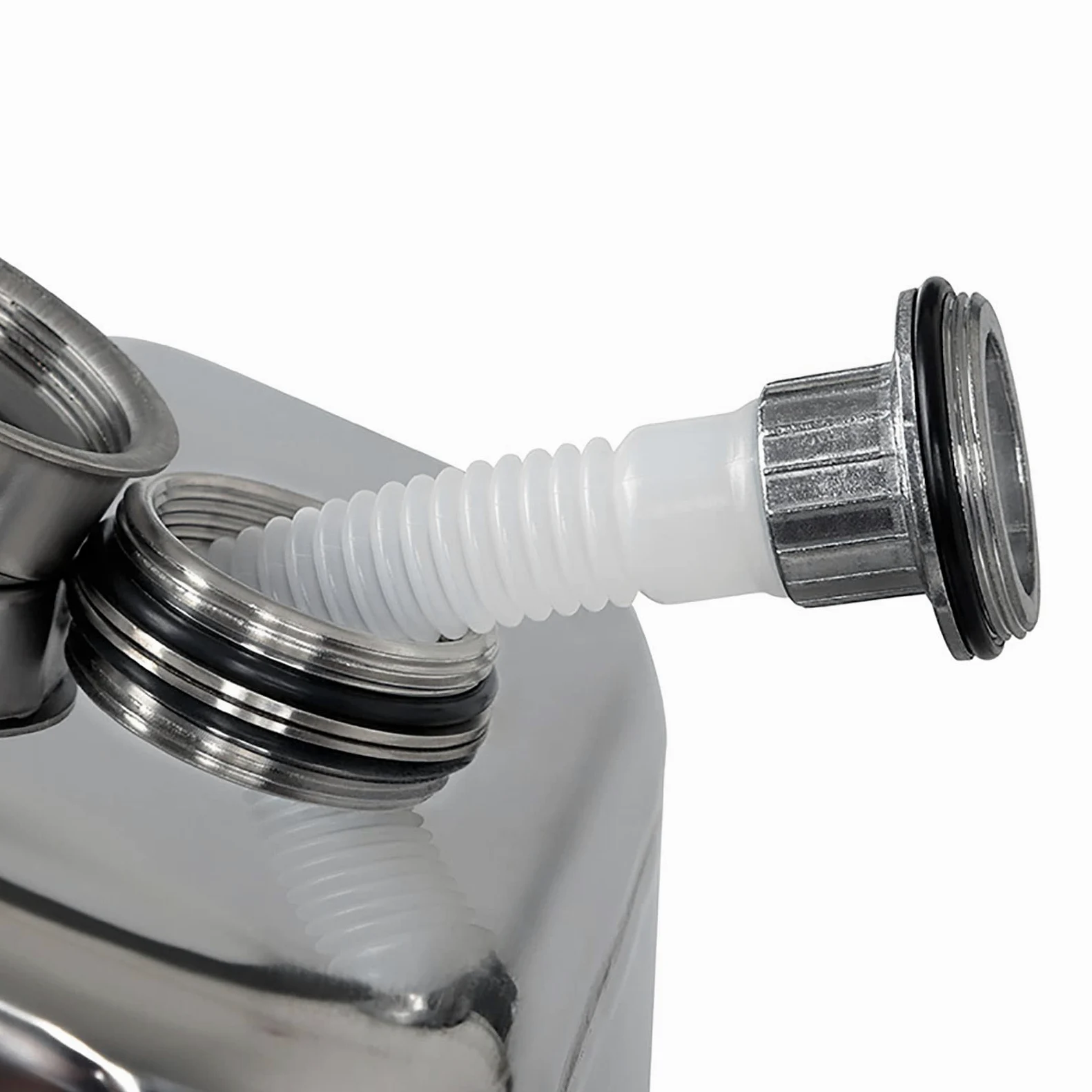 Bidón de combustible metálico. Bidón de gasolina 5 l, 10 , 15 y 20 , bidón portátil acero inoxidable 201, depósito repuesto for automóviles motocicletas(15L)