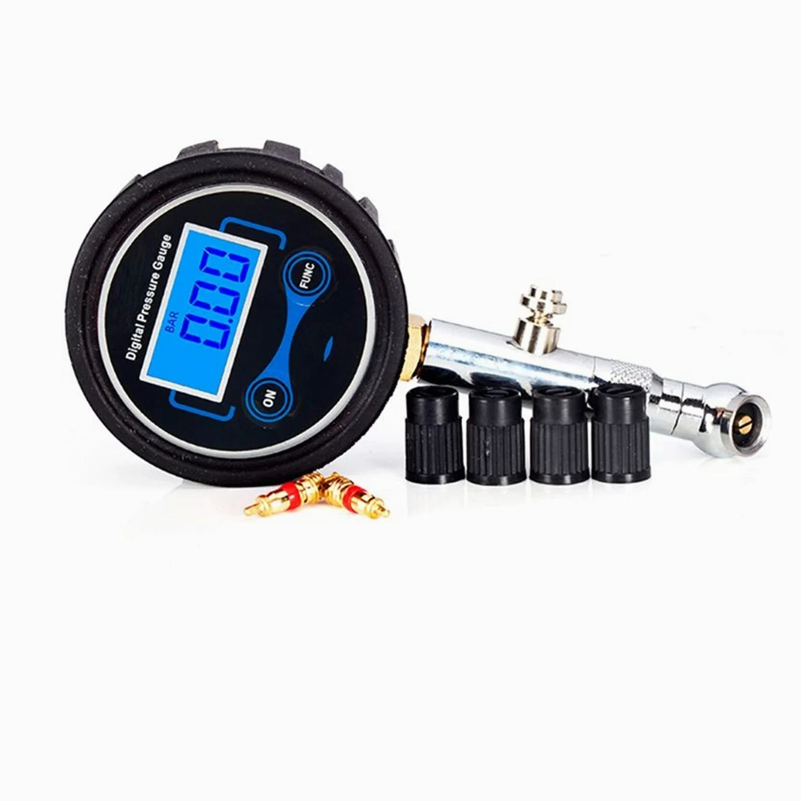 Medidor de presión de neumáticos Digital LCD de 0-200PSI, presión de Aire de neumáticos de Coche para Motocicletas, Coches, Camiones, Bicicletas, Motocicletas, probador de vehículos