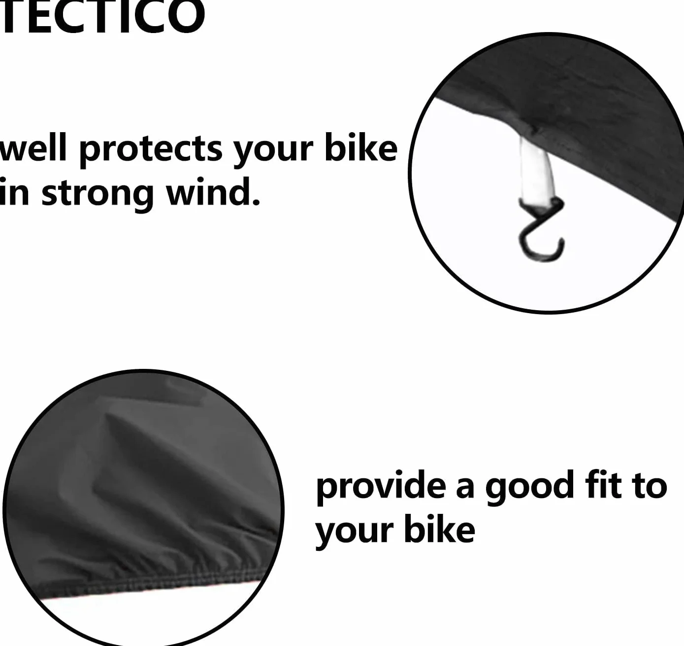TECTICO Funda Moto Interior Cubierta Motocicleta Elastica Stretch Suave S Protección Completa Universal Cubierta Moto para Interior Garaje, 78 x 35 x 39 Pulgadas