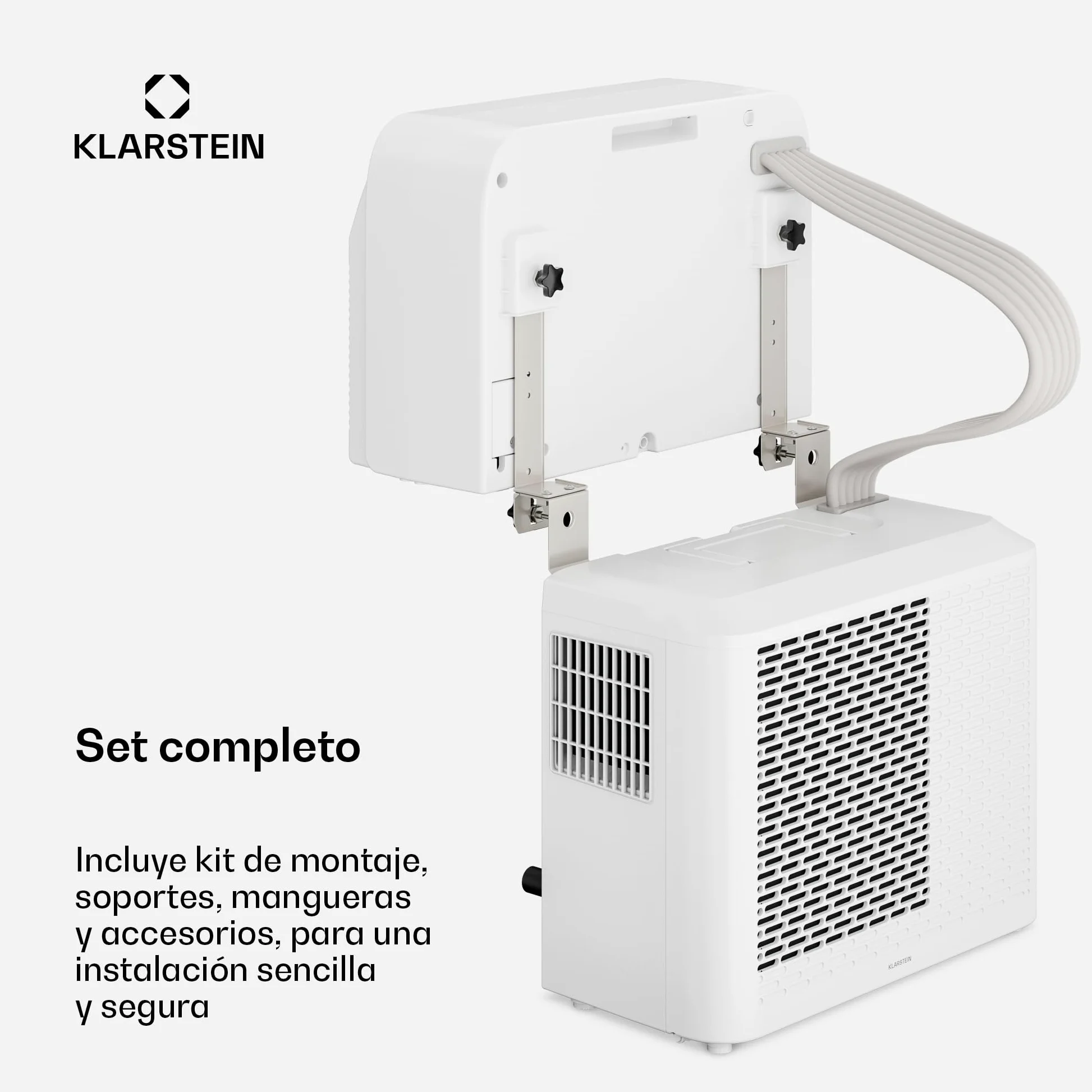 Klarstein Chillavan Aire Acondicionado Portátil 5000 BTU 20 m² Control por App LED 3 en 1 Enfría Deshumidifica Ventila Eficiente A Silencioso