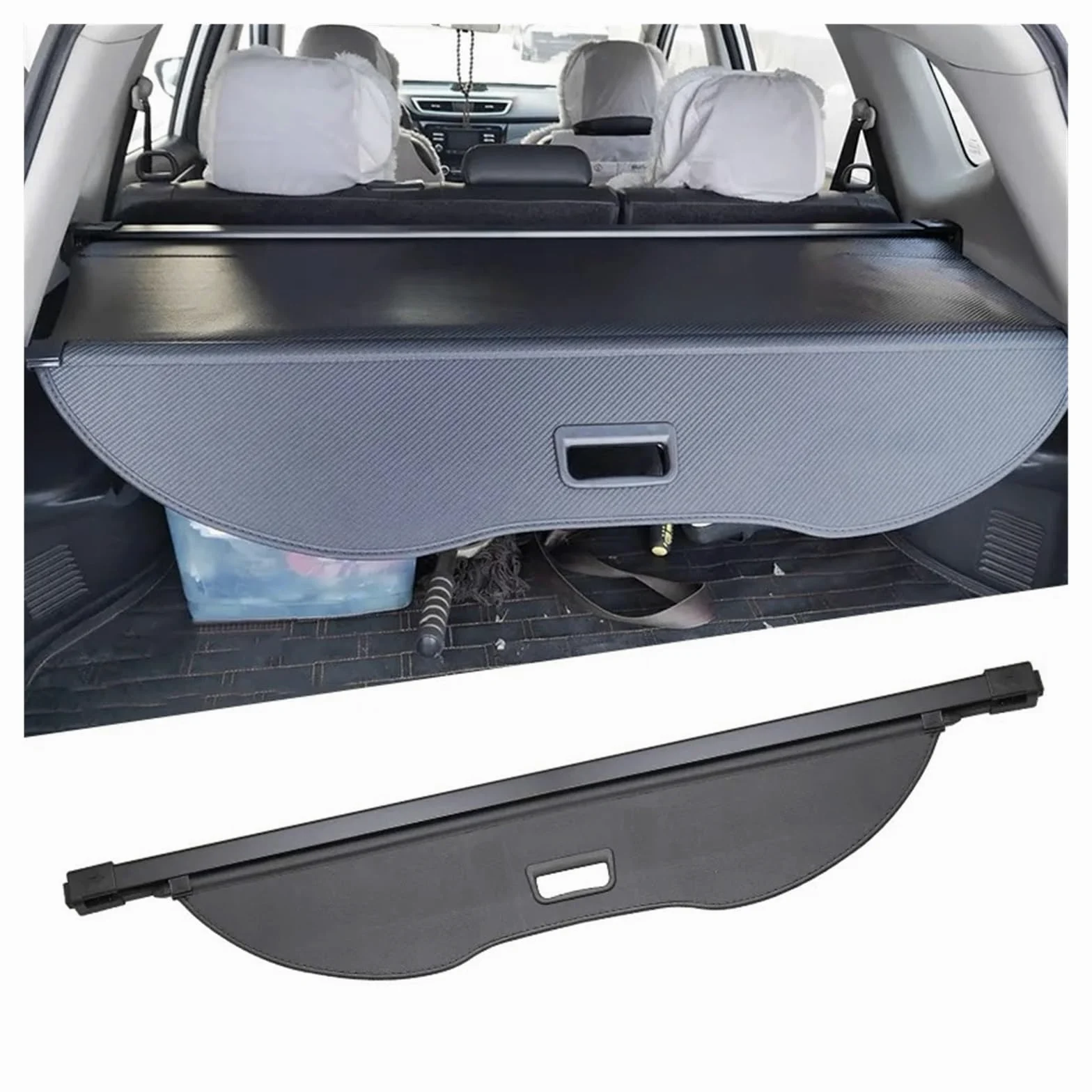 Cubierta Carga para Nissan para X-Trail para Rogue 2014 2015-2020 Cubierta Carga Maletero Portaequipajes Retráctil Escudo Impermeable Privacidad Cortina Maletero(Leather)