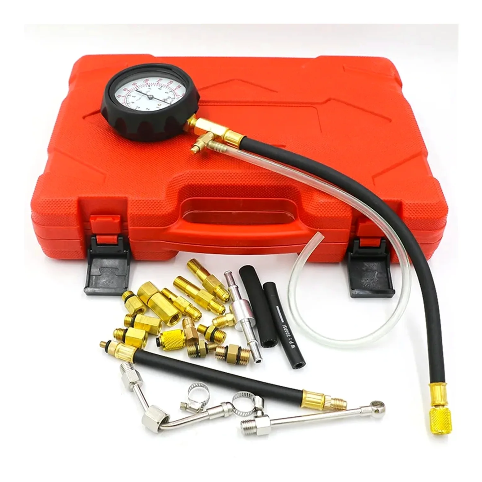 Probador De Inyector Bomba Inyección Combustible 0-140 PSI, Medidor Presión, Herramientas Detección Gasolina Suficientemente Preciso