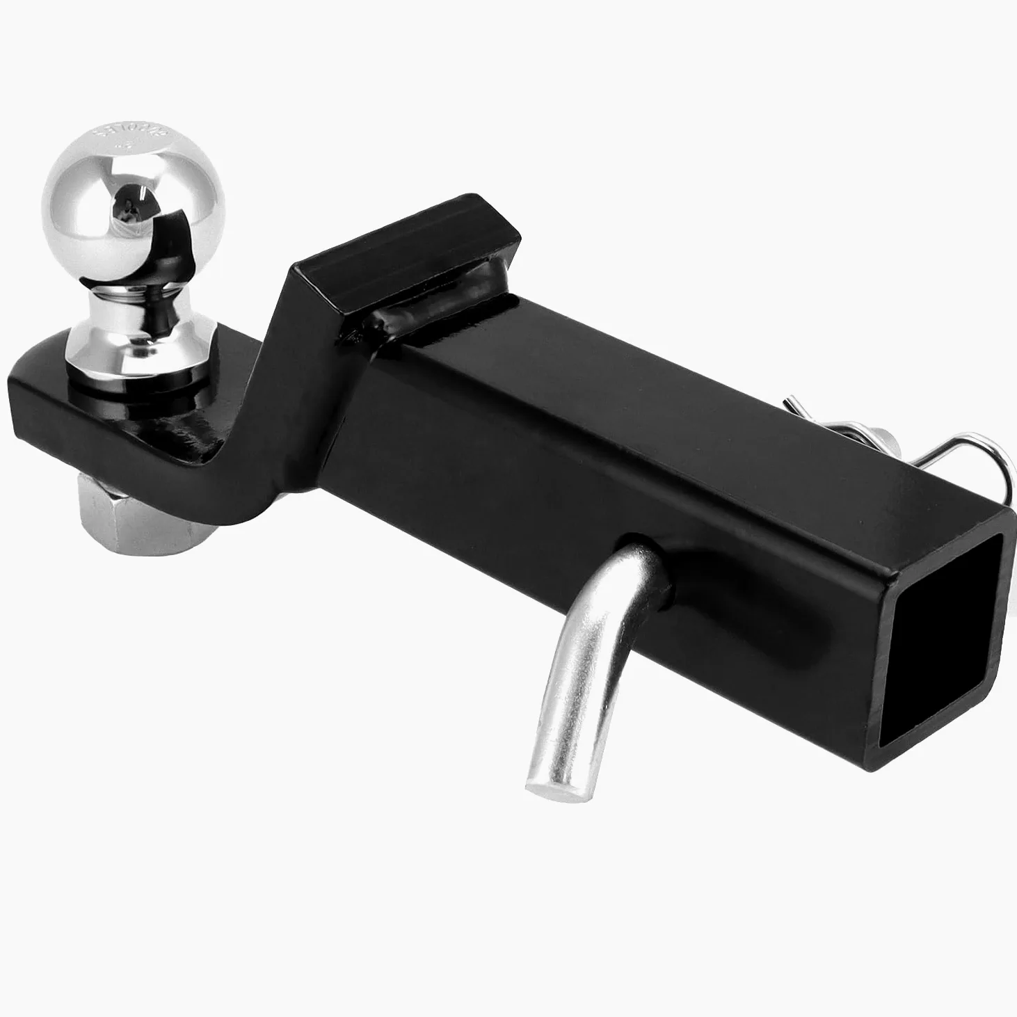 QWORK® Adaptador de Enganche de Remolque rebajado 50 mm para vehículos estadounidenses - Montaje de Bola de 50 mm - Pasador de 16 mm - Capacidad de Carga de 2800 kg