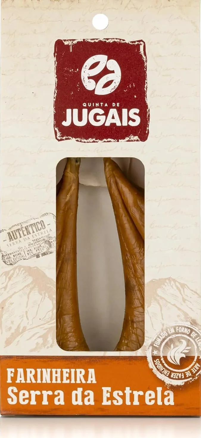Farinheira Serrana Serra da Estrela 200 g – Paquete de 2 – Salchicha ahumada portuguesa gourmet